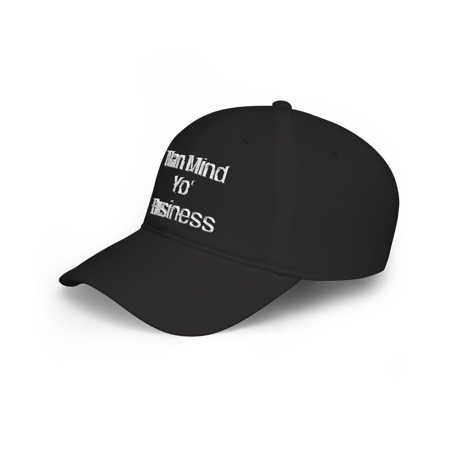 Low Profile Baseball Cap — "Man Mind Yo' Business" Embroidered Red Hat