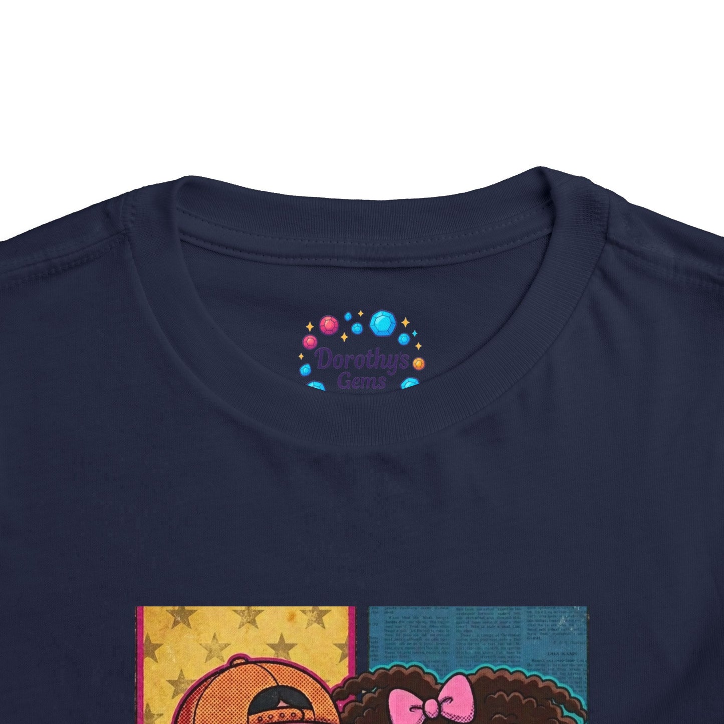 "Dorothy's Gems" Toddler Tee — Colorful Cartoon Squad Graphic