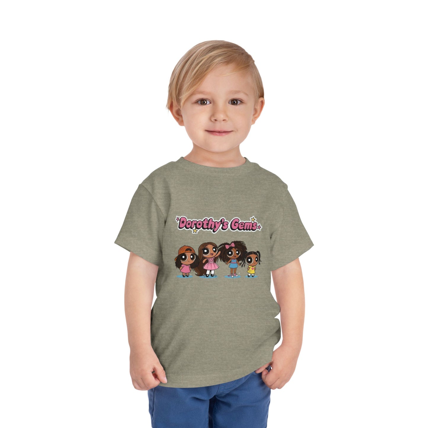 "Dorothy's Gems" Toddler Tee — Colorful Cartoon Squad Graphic