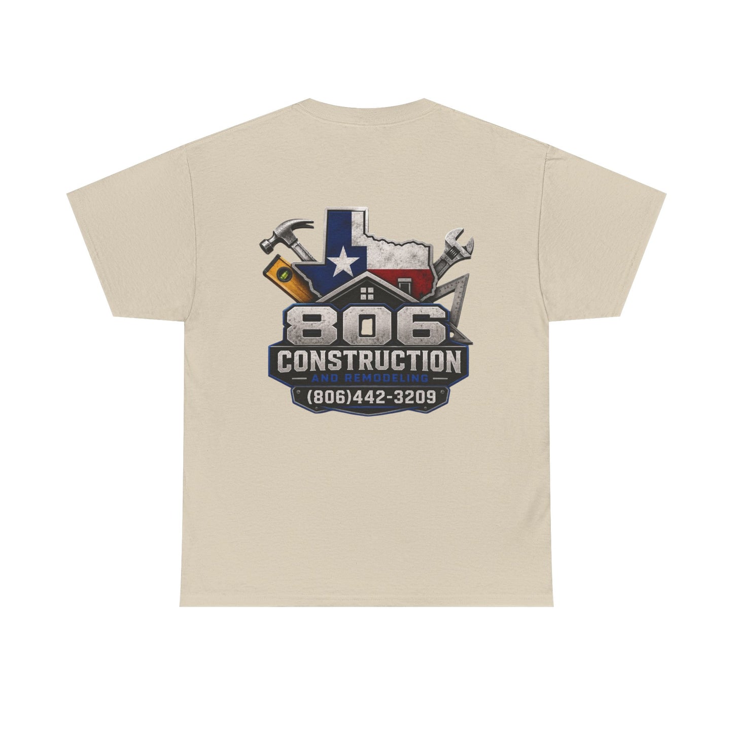 Construction T‑Shirt — "806 Construction" Texas Flag Logo with Phone Number
