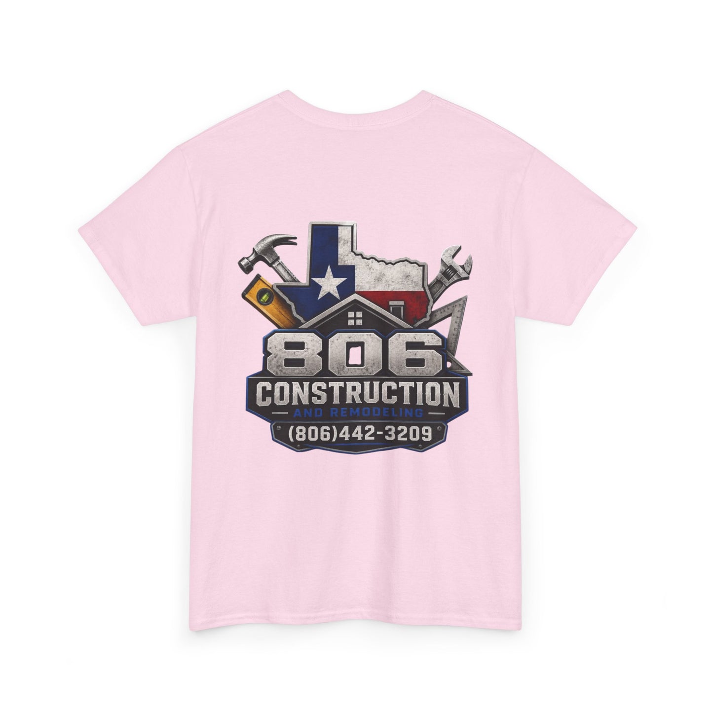 Construction T‑Shirt — "806 Construction" Texas Flag Logo with Phone Number