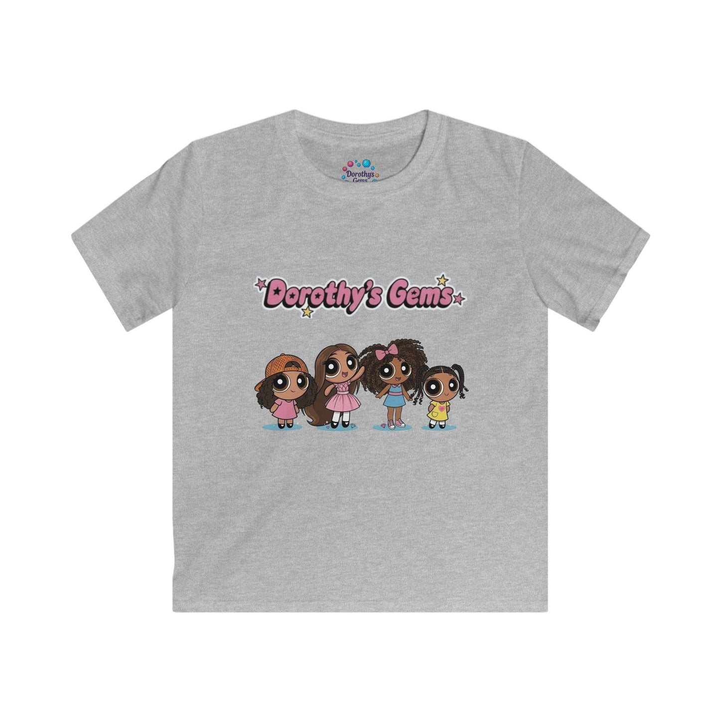 Kids Tee — Cute Diverse Girl Friends Graphic Shirt