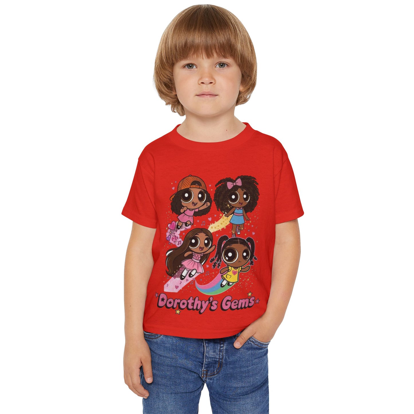 Toddler T-Shirt — "Dorothy’s Gems" Cute Cartoon Girls Graphic Tee
