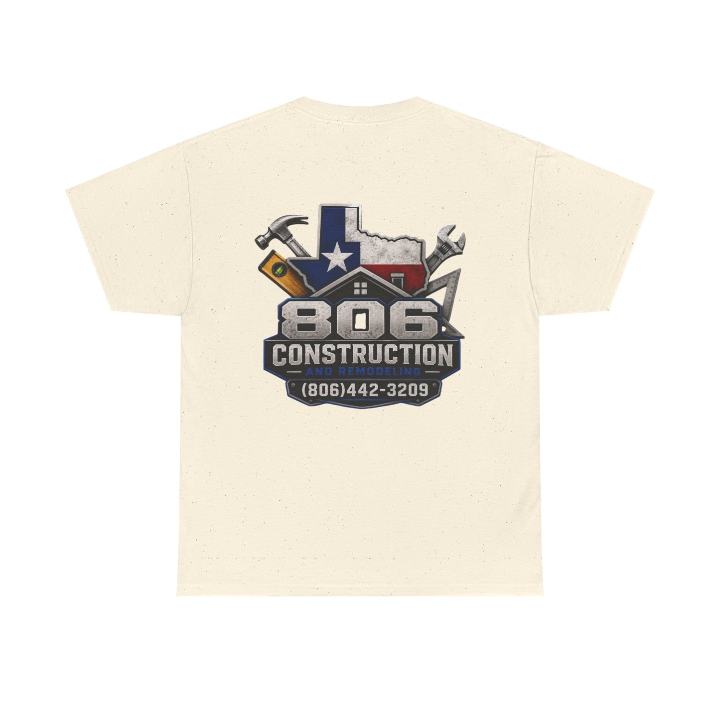 Construction T‑Shirt — "806 Construction" Texas Flag Logo with Phone Number