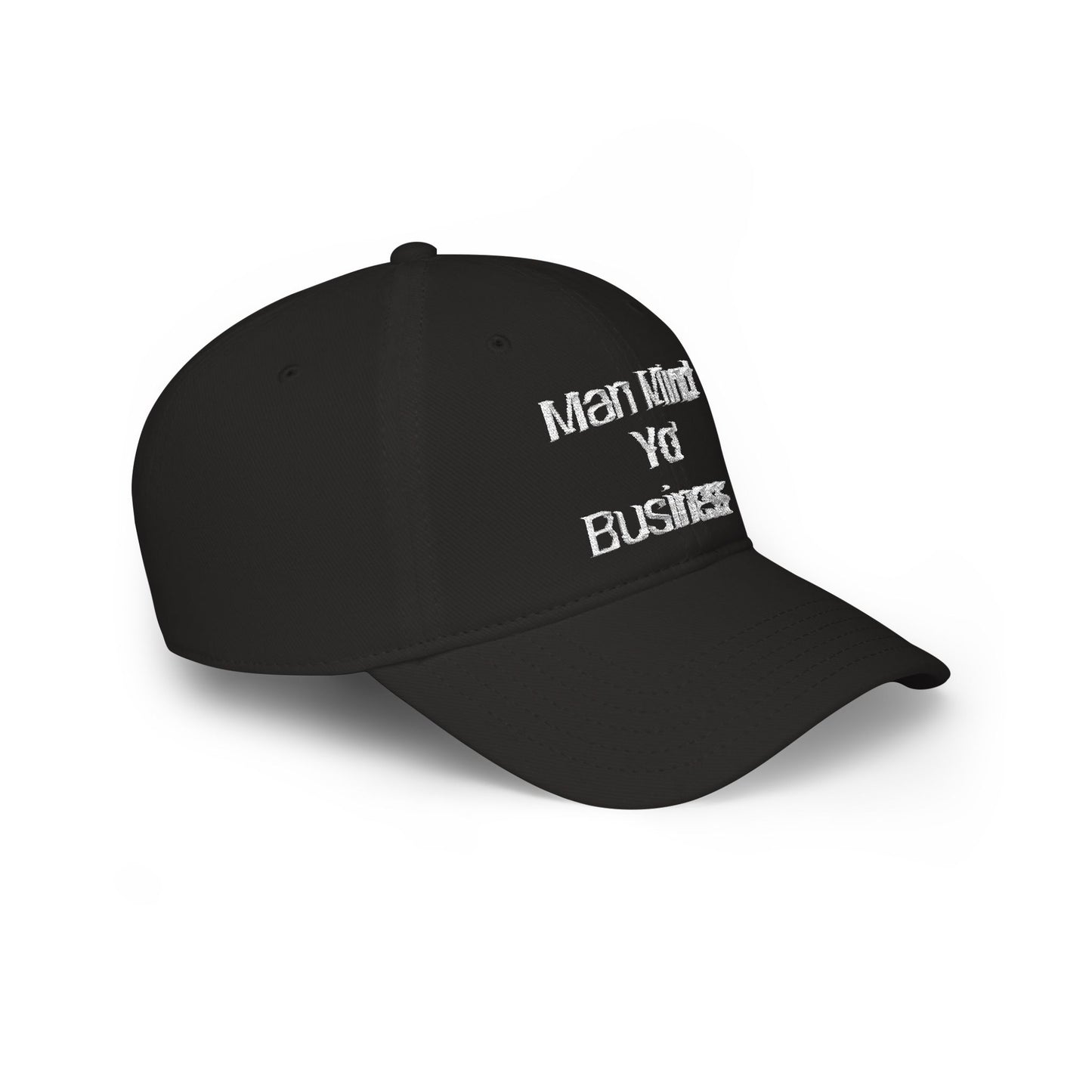 Low Profile Baseball Cap — "Man Mind Yo' Business" Embroidered Red Hat