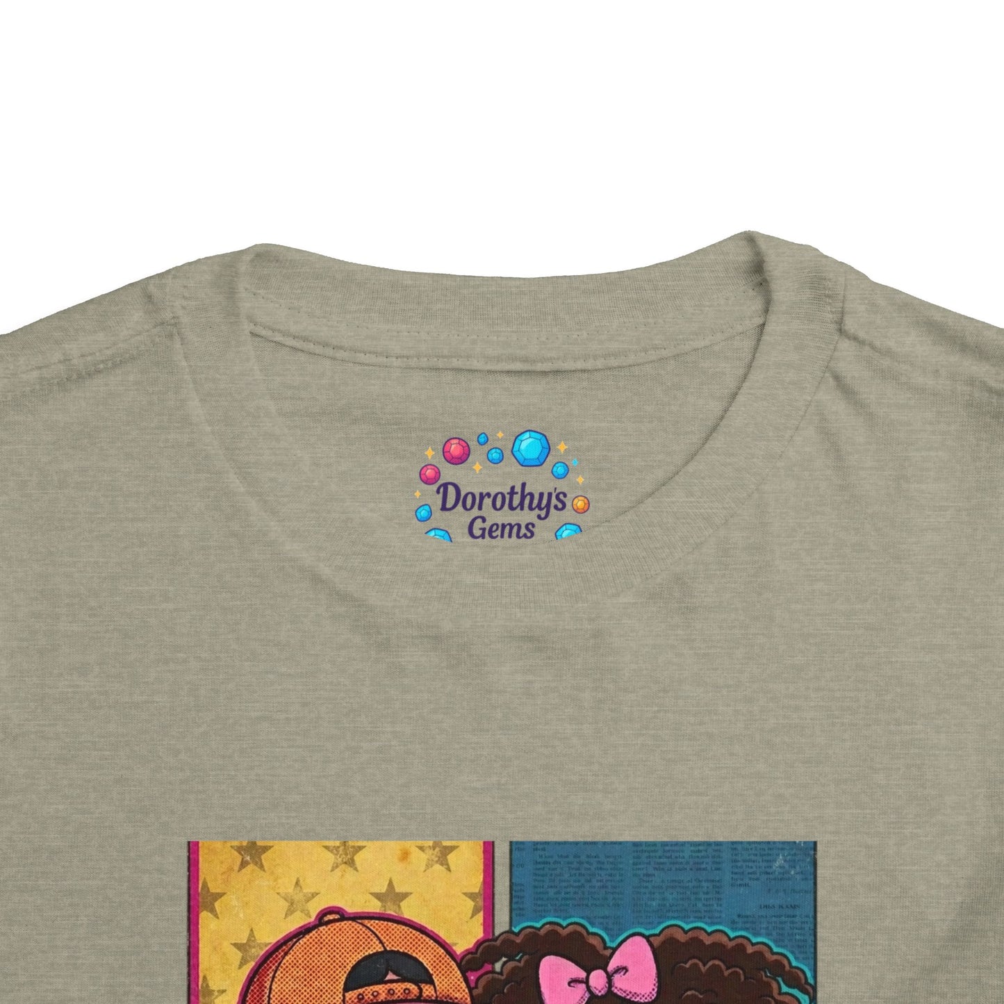 "Dorothy's Gems" Toddler Tee — Colorful Cartoon Squad Graphic