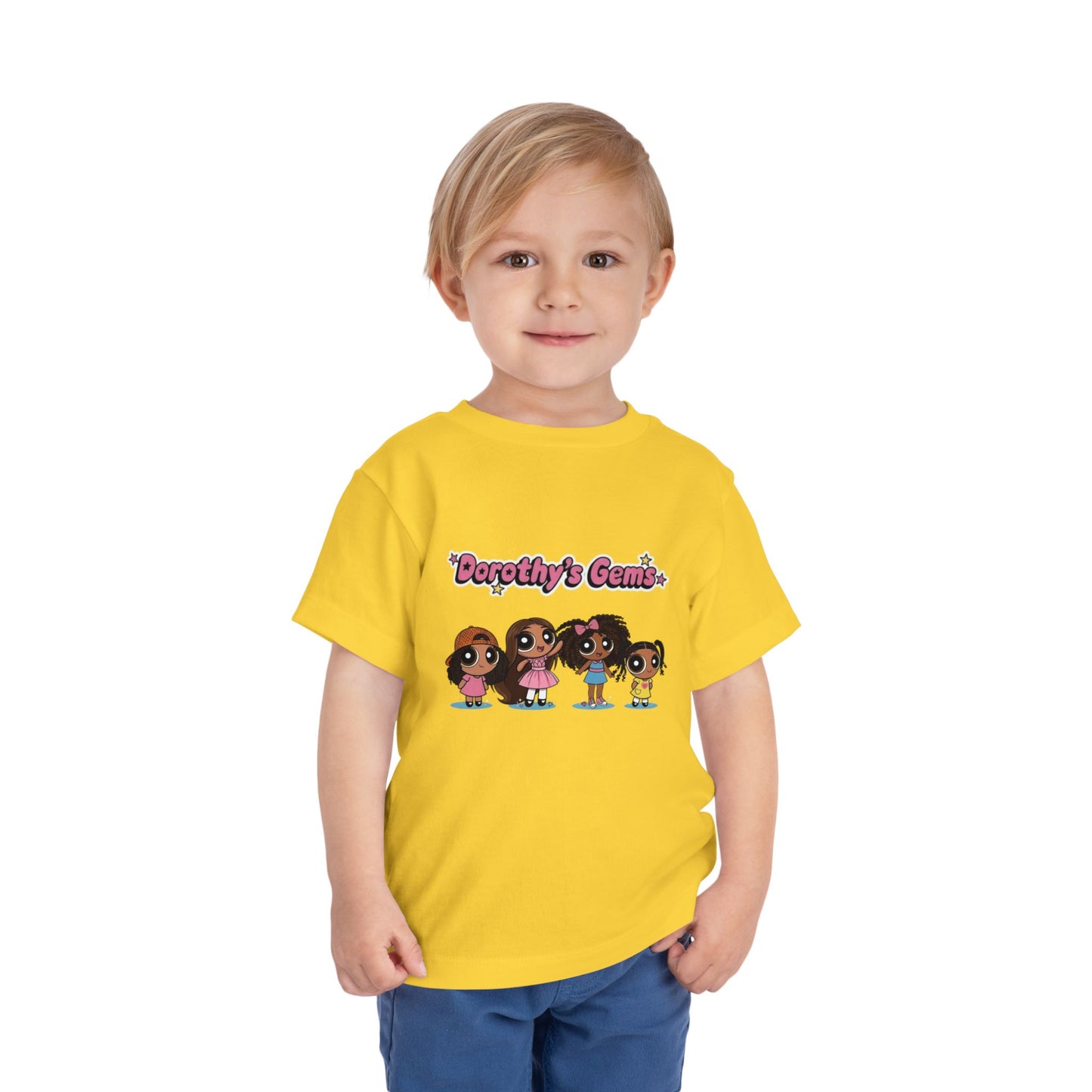"Dorothy's Gems" Toddler Tee — Colorful Cartoon Squad Graphic