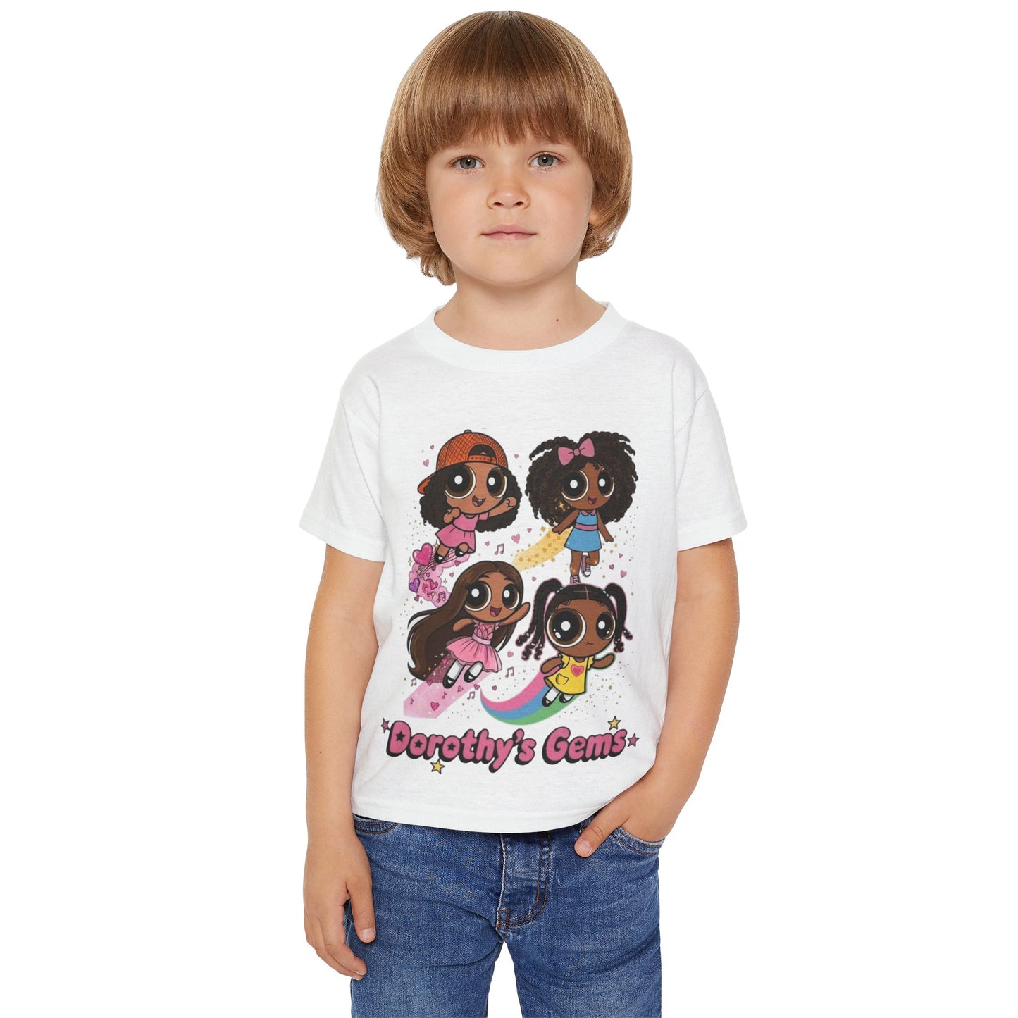Toddler T-Shirt — "Dorothy’s Gems" Cute Cartoon Girls Graphic Tee