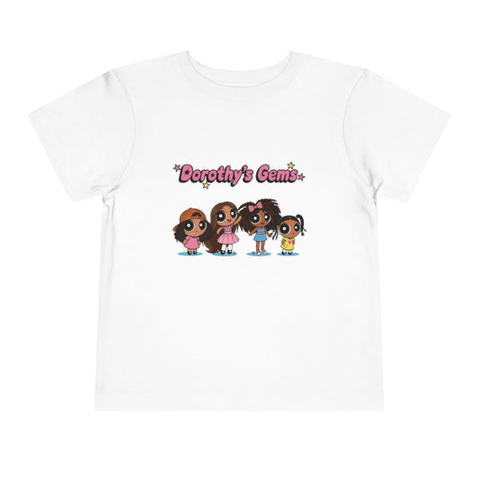 "Dorothy's Gems" Toddler Tee — Colorful Cartoon Squad Graphic