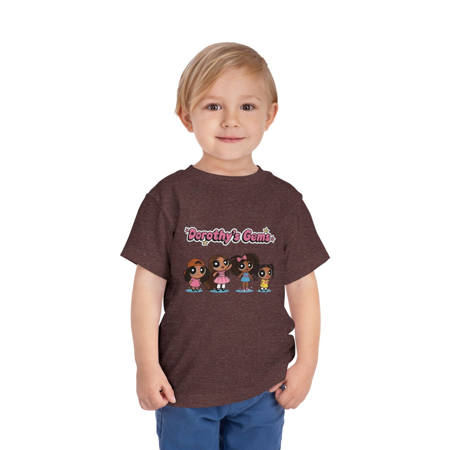 "Dorothy's Gems" Toddler Tee — Colorful Cartoon Squad Graphic