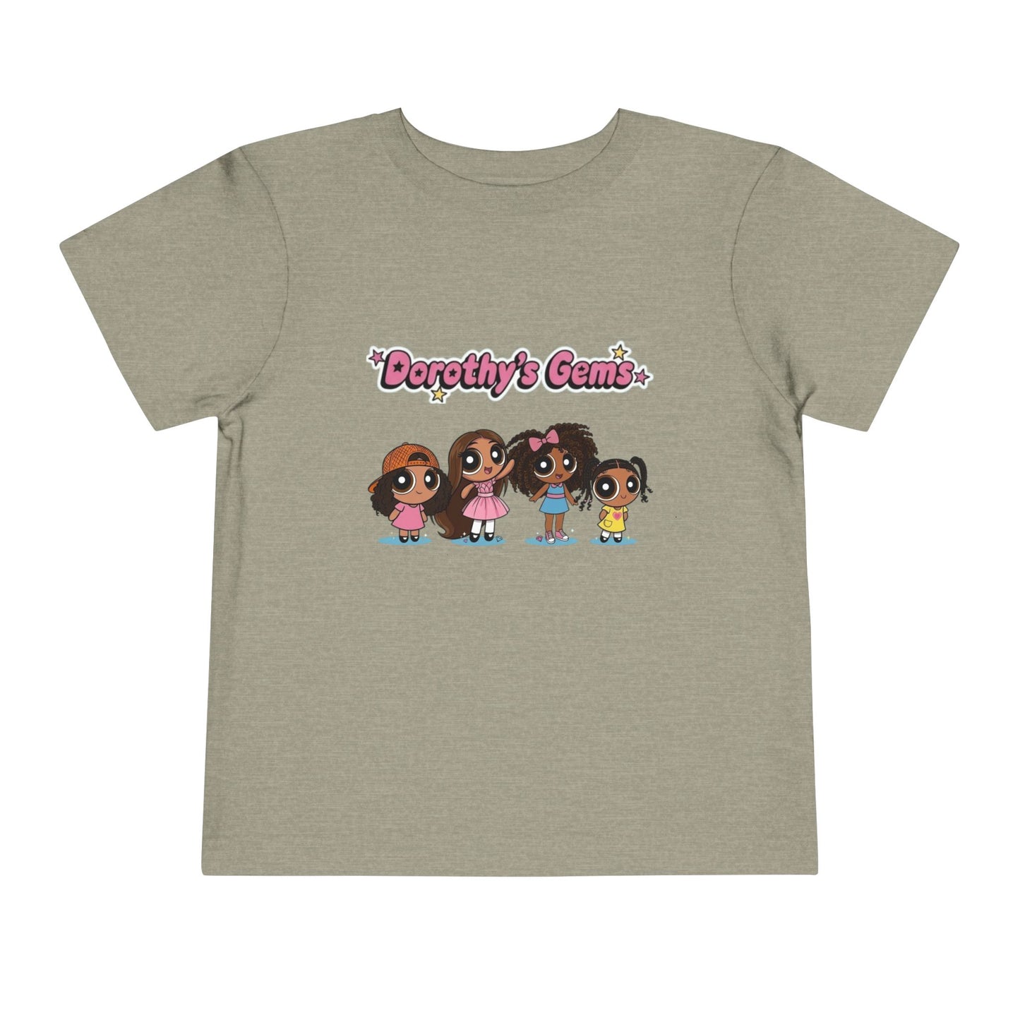 "Dorothy's Gems" Toddler Tee — Colorful Cartoon Squad Graphic