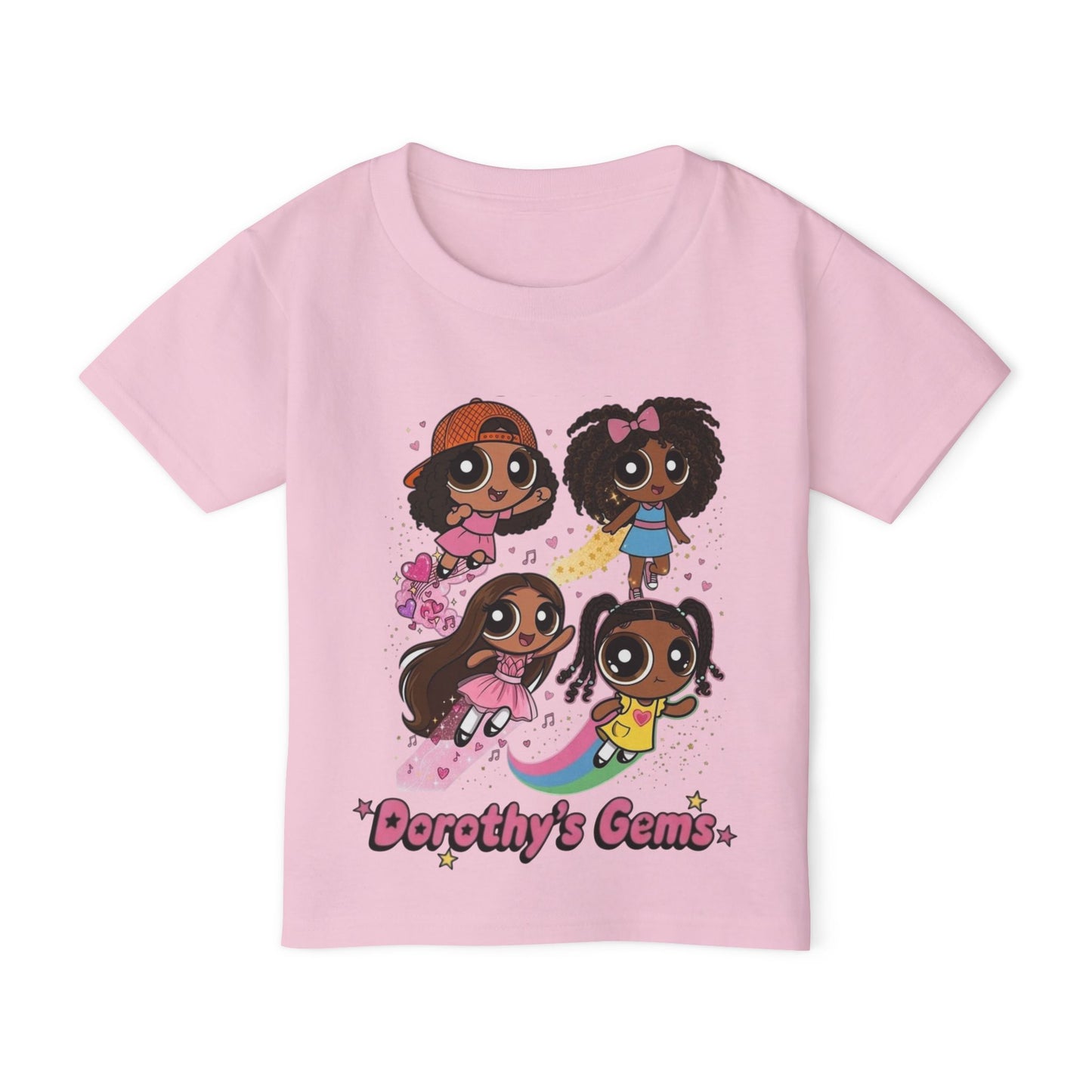 Toddler T-Shirt — "Dorothy’s Gems" Cute Cartoon Girls Graphic Tee