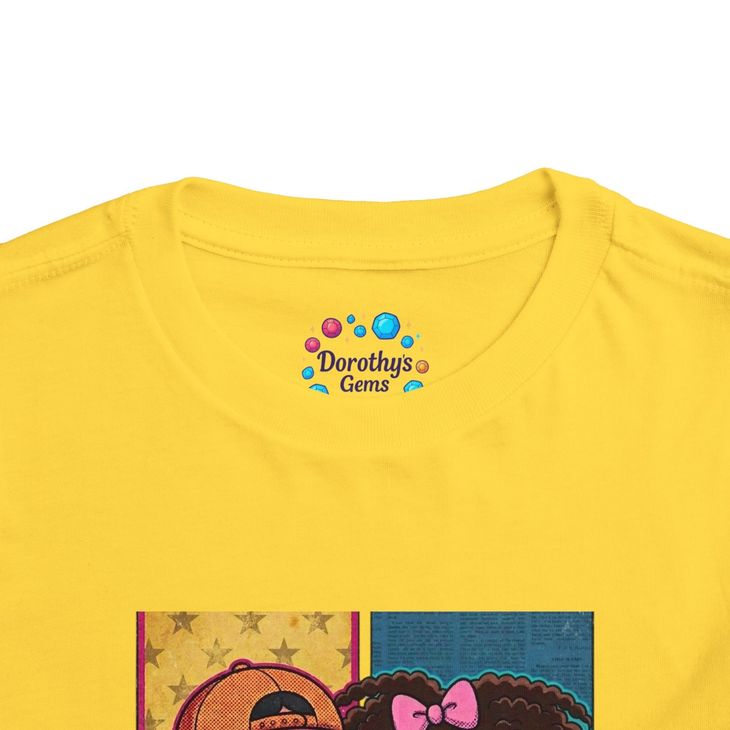 "Dorothy's Gems" Toddler Tee — Colorful Cartoon Squad Graphic