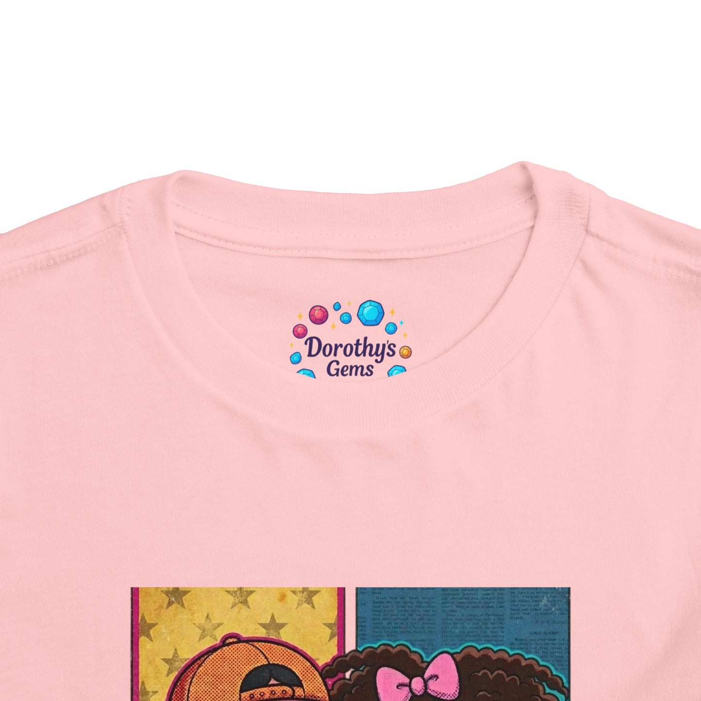 "Dorothy's Gems" Toddler Tee — Colorful Cartoon Squad Graphic