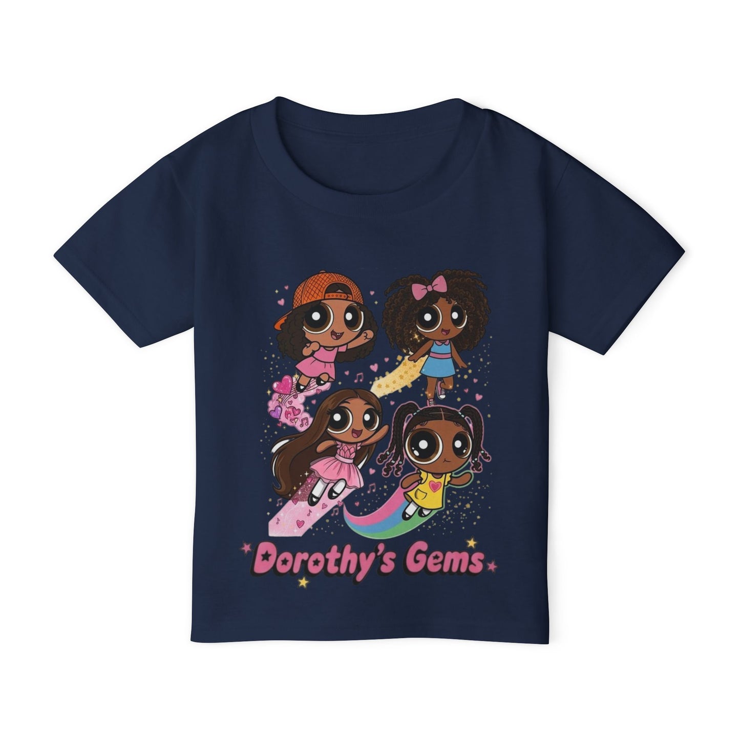 Toddler T-Shirt — "Dorothy’s Gems" Cute Cartoon Girls Graphic Tee