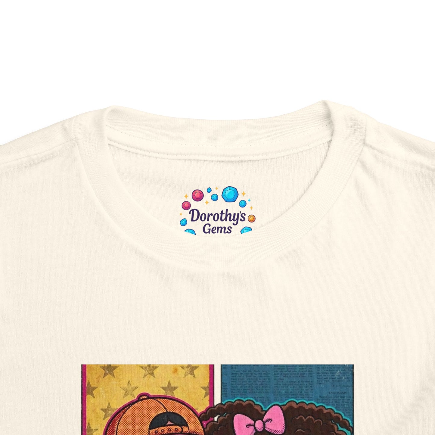 "Dorothy's Gems" Toddler Tee — Colorful Cartoon Squad Graphic