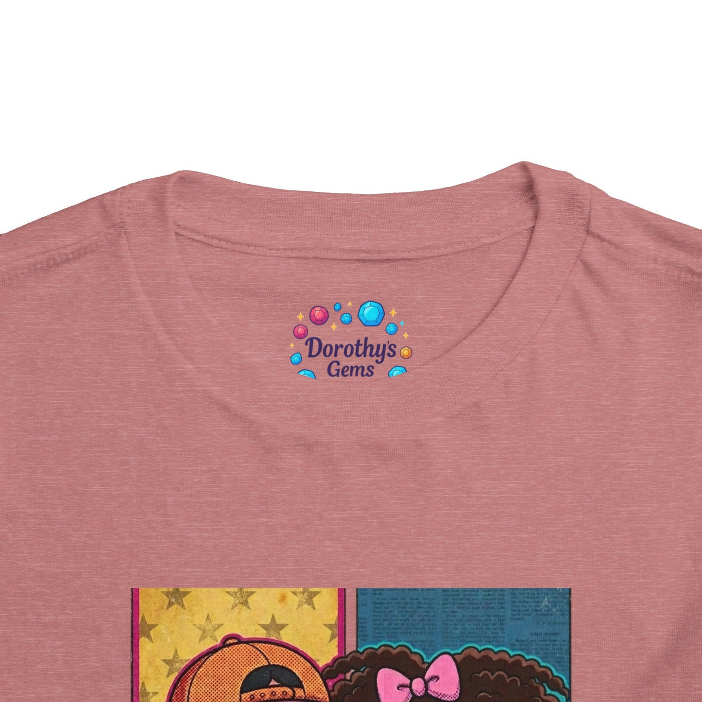 "Dorothy's Gems" Toddler Tee — Colorful Cartoon Squad Graphic