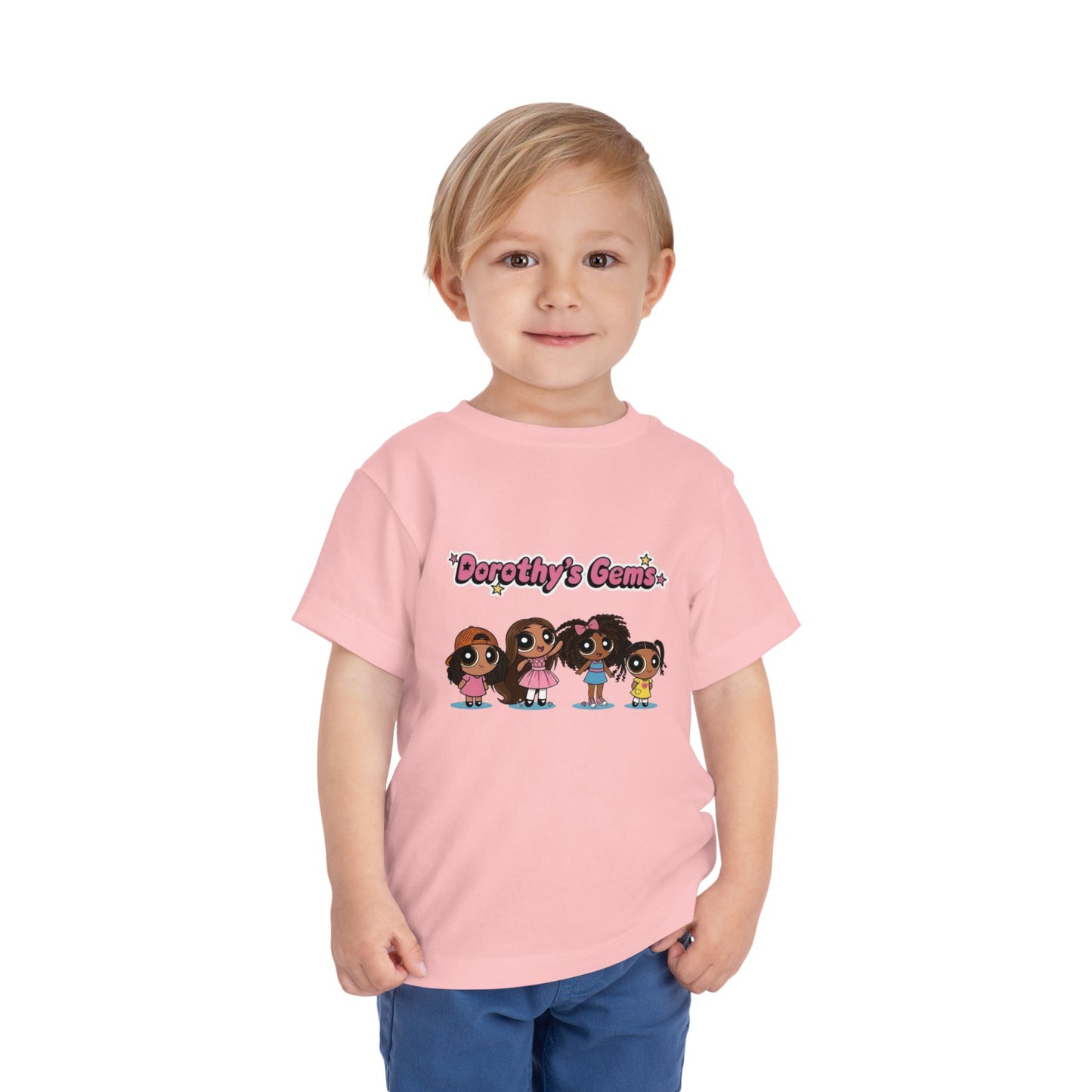 "Dorothy's Gems" Toddler Tee — Colorful Cartoon Squad Graphic