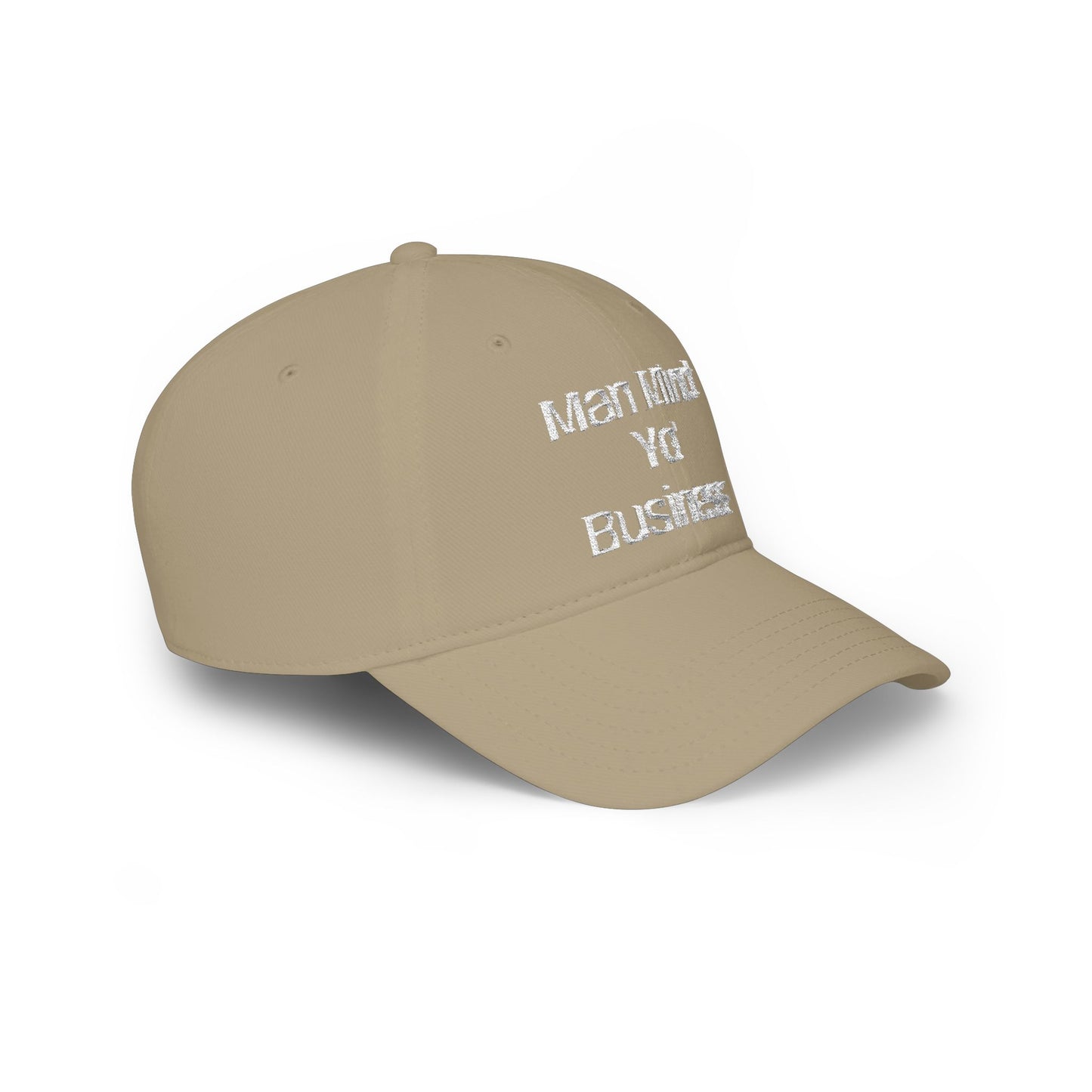 Low Profile Baseball Cap — "Man Mind Yo' Business" Embroidered Red Hat