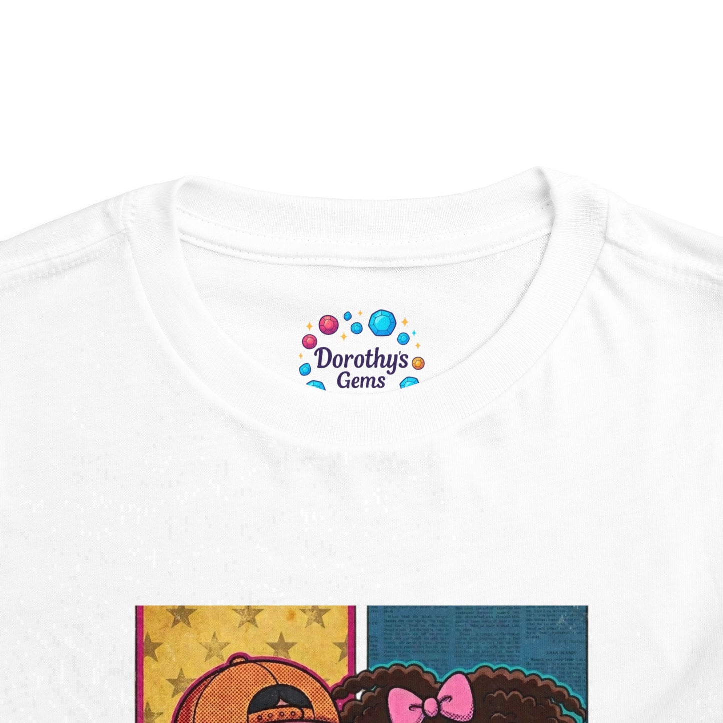 "Dorothy's Gems" Toddler Tee — Colorful Cartoon Squad Graphic