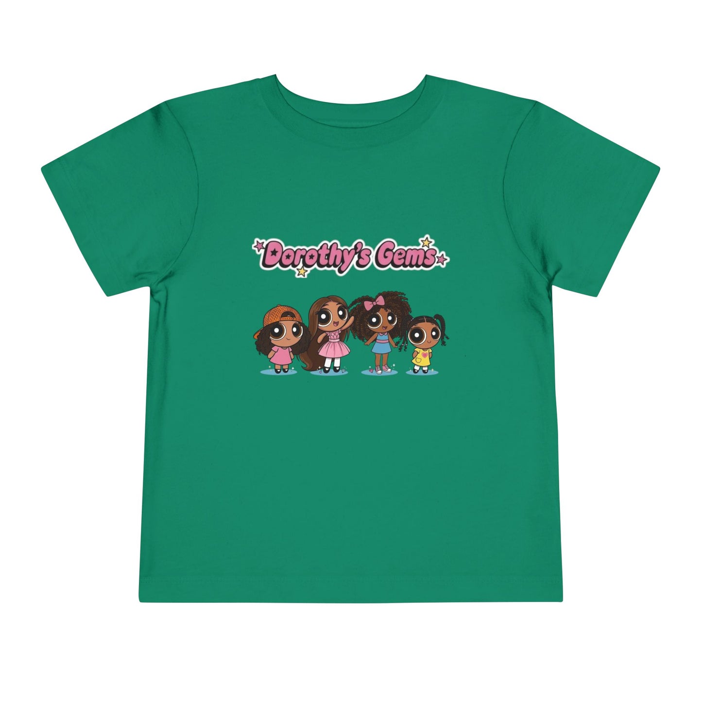 "Dorothy's Gems" Toddler Tee — Colorful Cartoon Squad Graphic