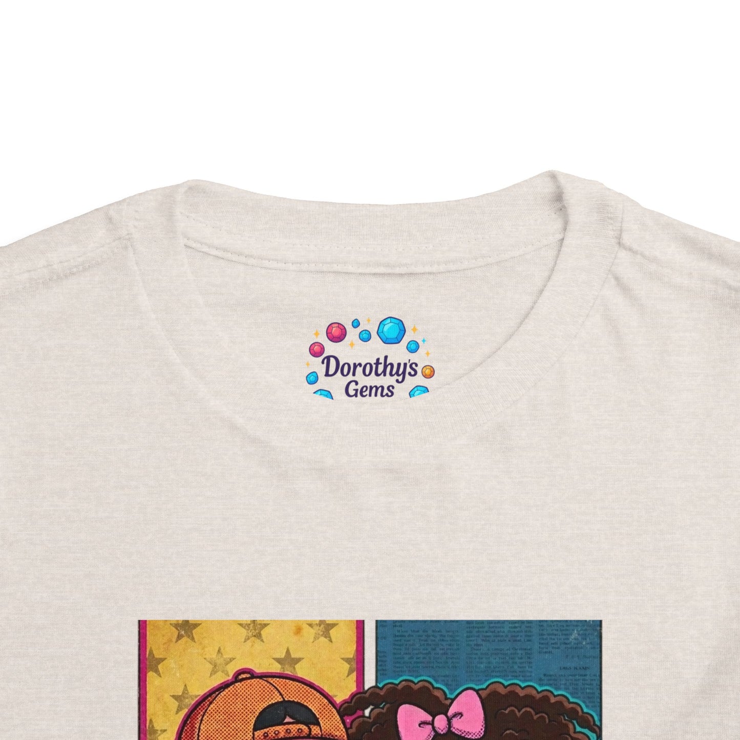 "Dorothy's Gems" Toddler Tee — Colorful Cartoon Squad Graphic