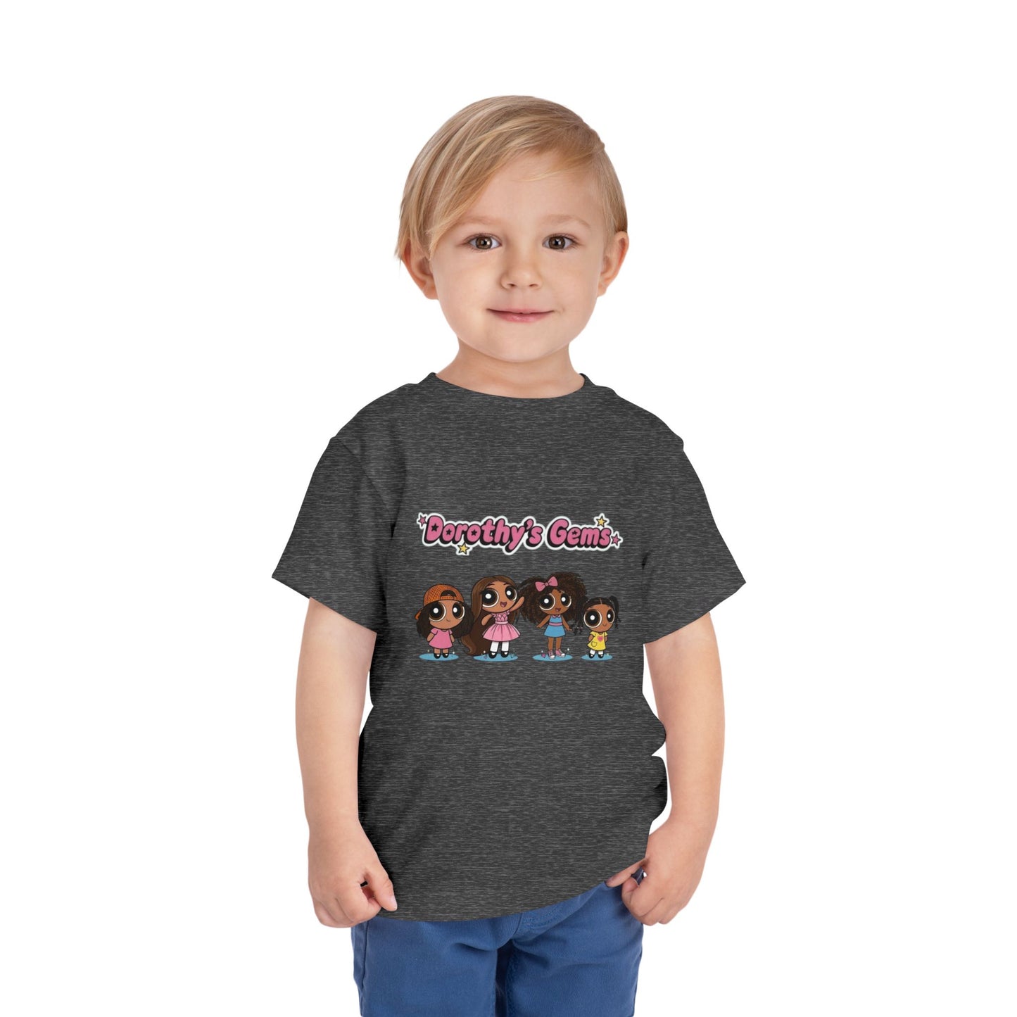 "Dorothy's Gems" Toddler Tee — Colorful Cartoon Squad Graphic