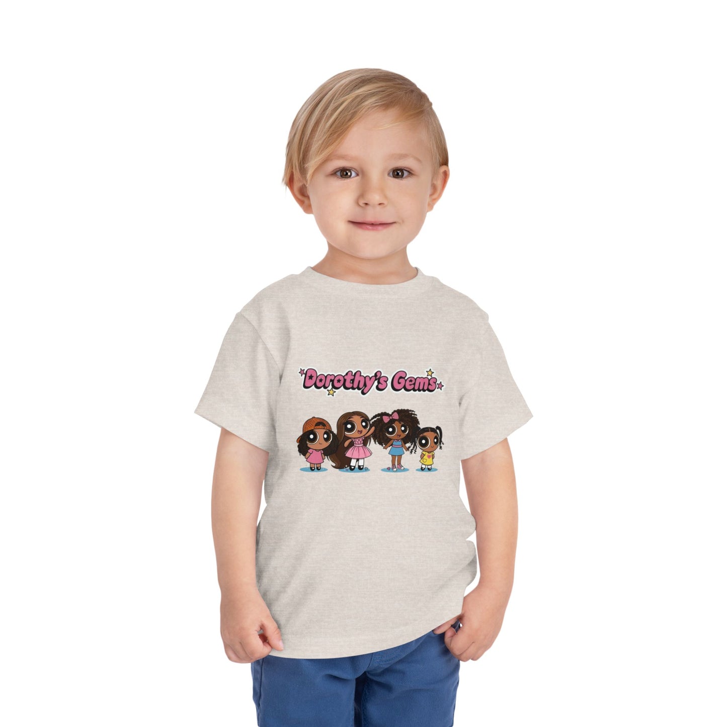 "Dorothy's Gems" Toddler Tee — Colorful Cartoon Squad Graphic