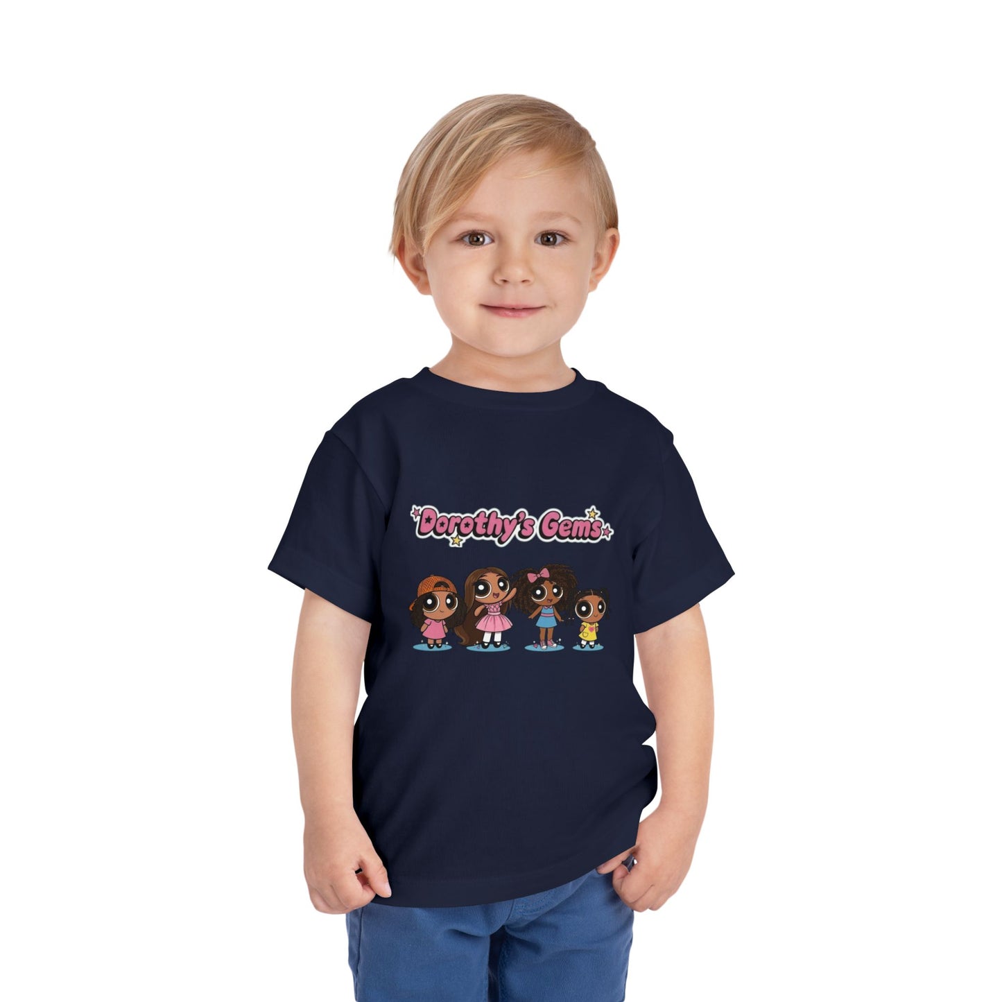 "Dorothy's Gems" Toddler Tee — Colorful Cartoon Squad Graphic