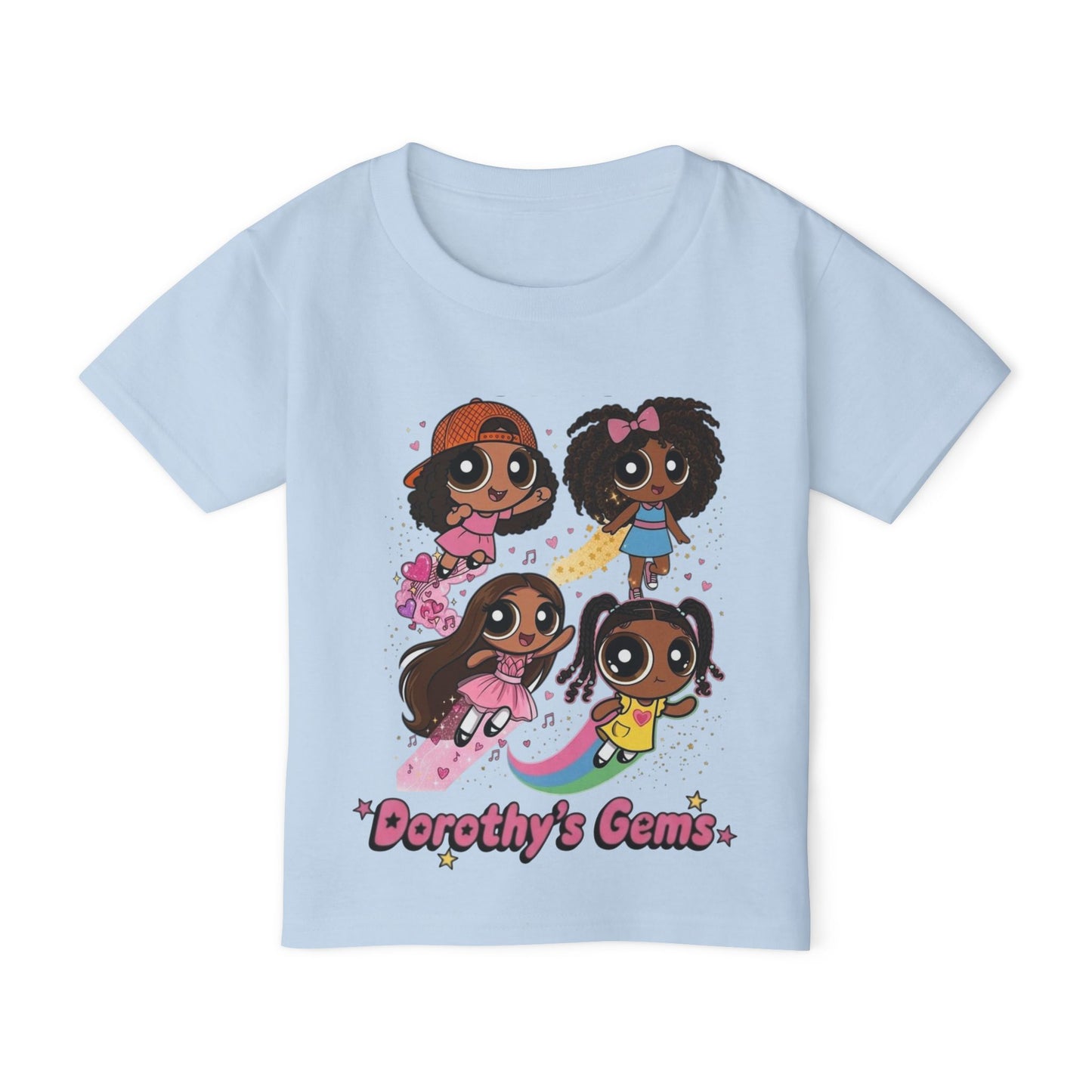 Toddler T-Shirt — "Dorothy’s Gems" Cute Cartoon Girls Graphic Tee