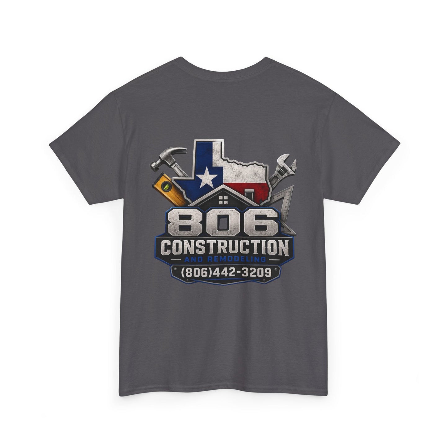 Construction T‑Shirt — "806 Construction" Texas Flag Logo with Phone Number