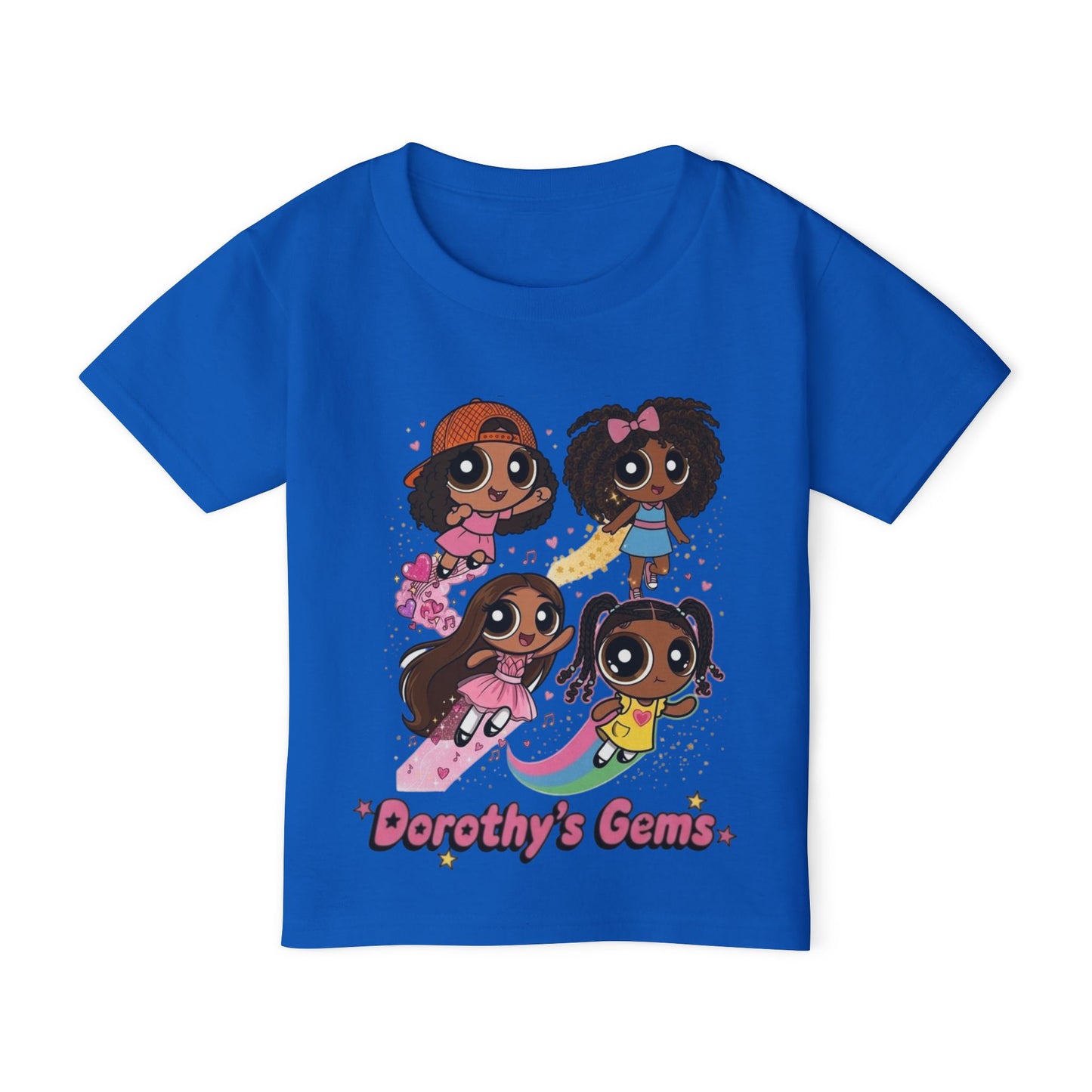 Toddler T-Shirt — "Dorothy’s Gems" Cute Cartoon Girls Graphic Tee