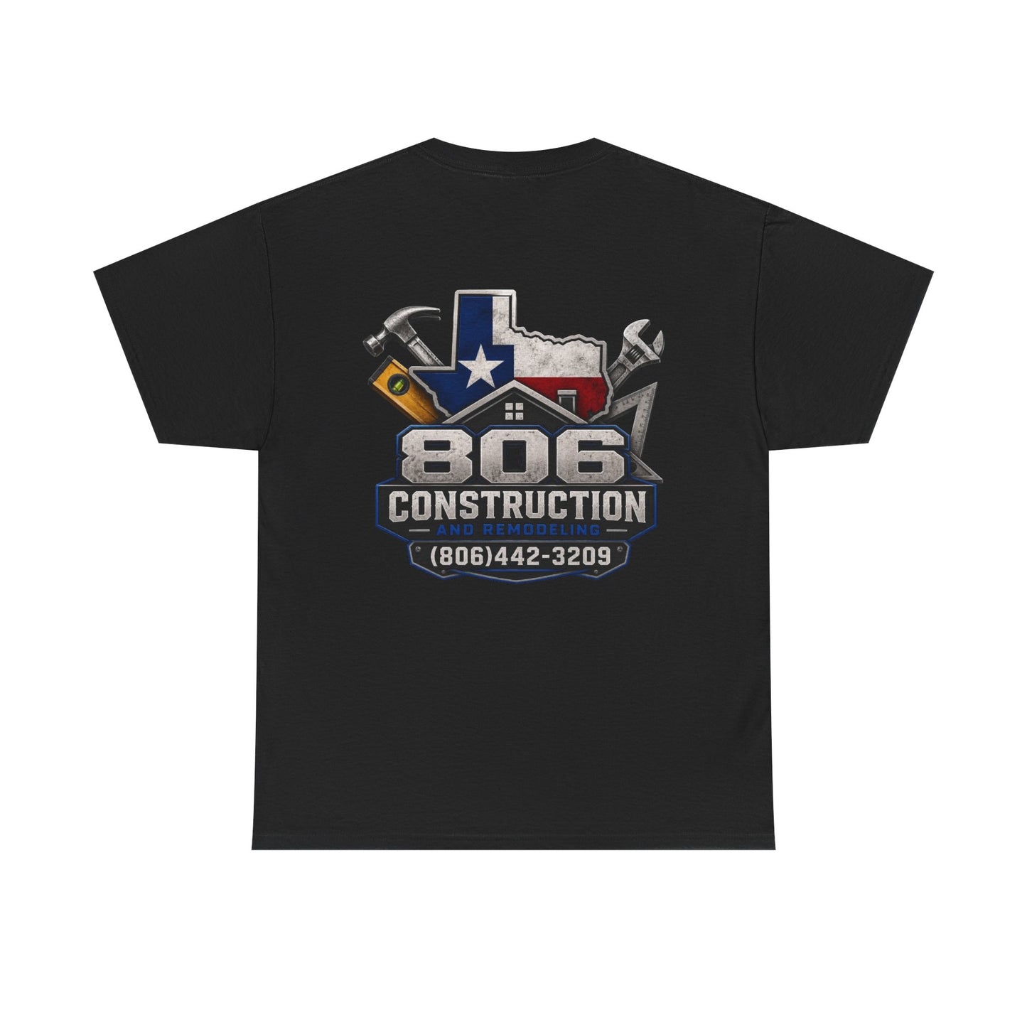 Construction T‑Shirt — "806 Construction" Texas Flag Logo with Phone Number
