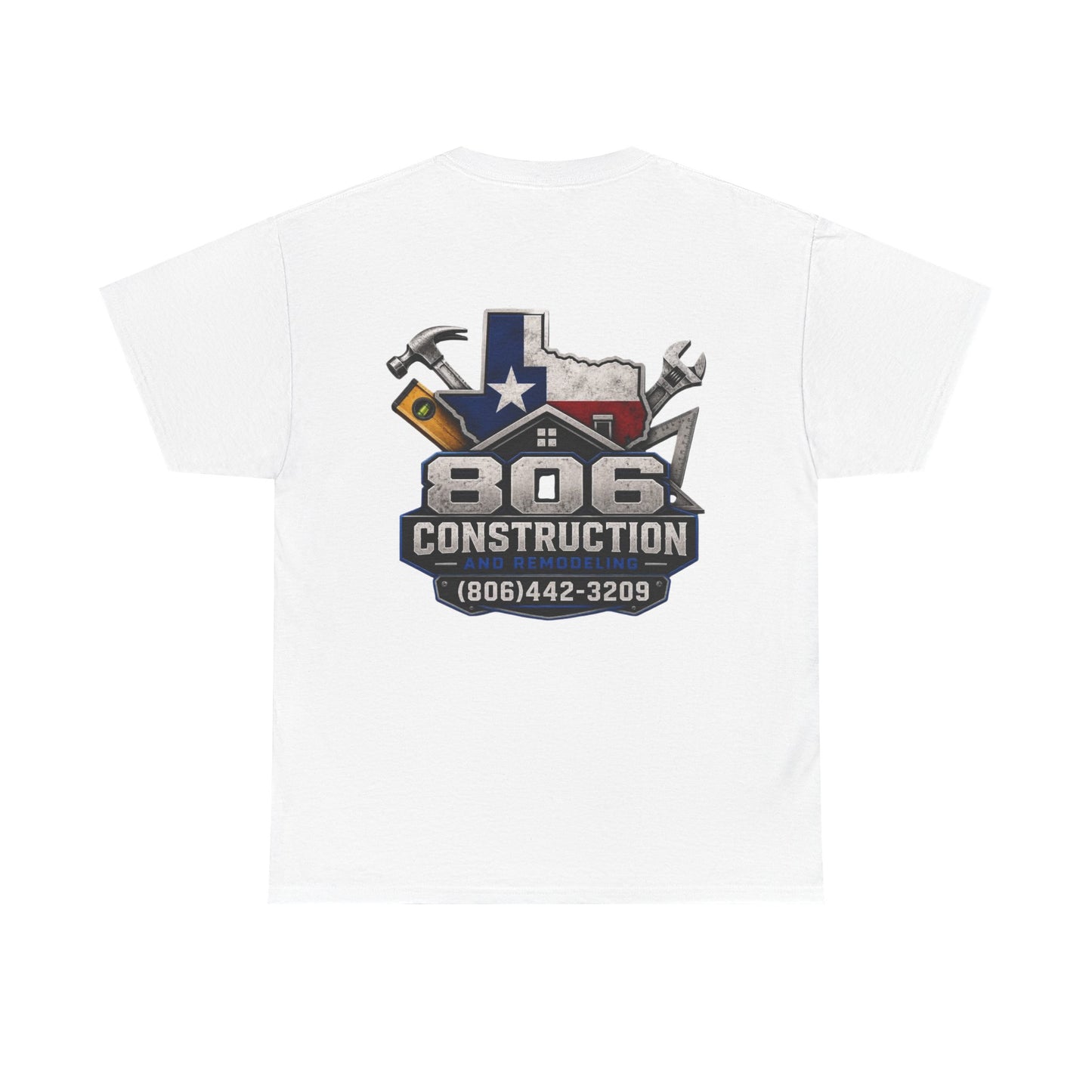 Construction T‑Shirt — "806 Construction" Texas Flag Logo with Phone Number