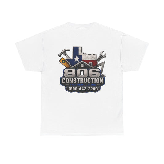 Construction T‑Shirt — "806 Construction" Texas Flag Logo with Phone Number