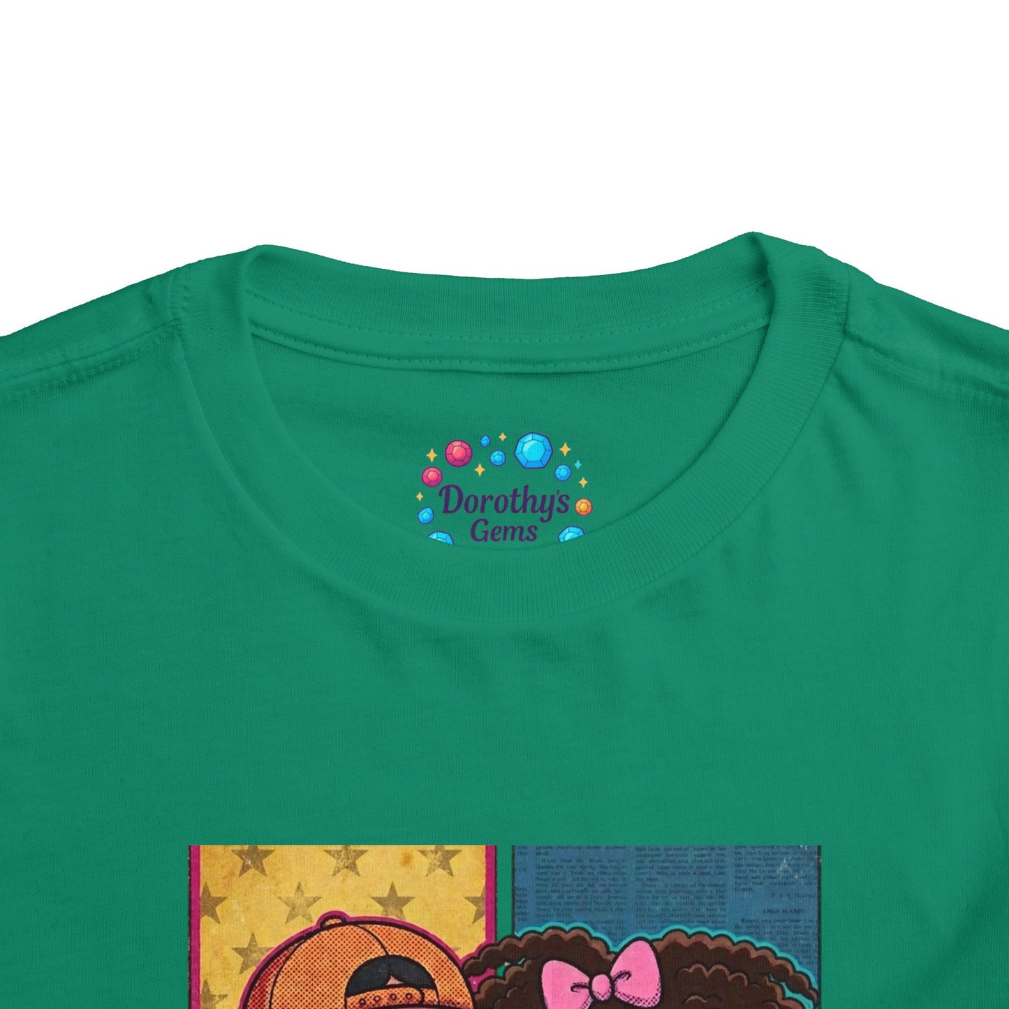 "Dorothy's Gems" Toddler Tee — Colorful Cartoon Squad Graphic