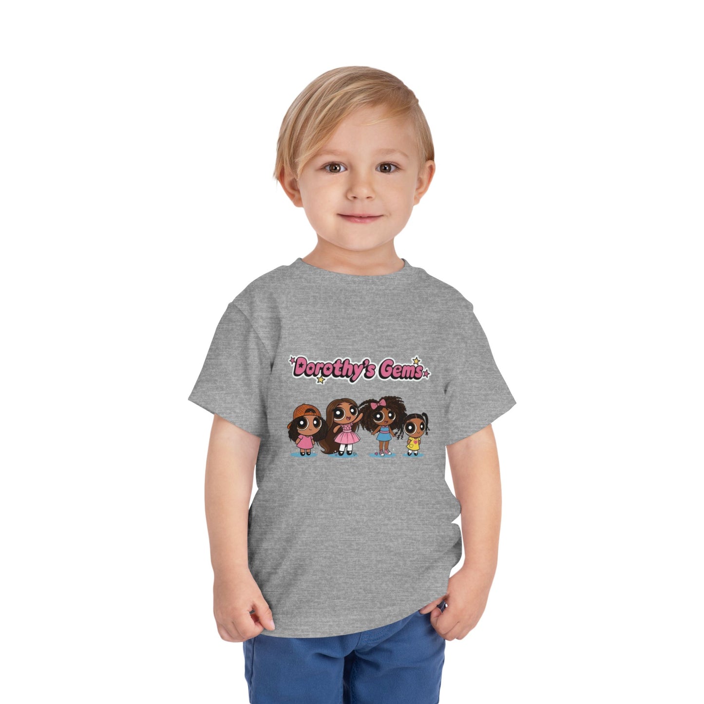 "Dorothy's Gems" Toddler Tee — Colorful Cartoon Squad Graphic