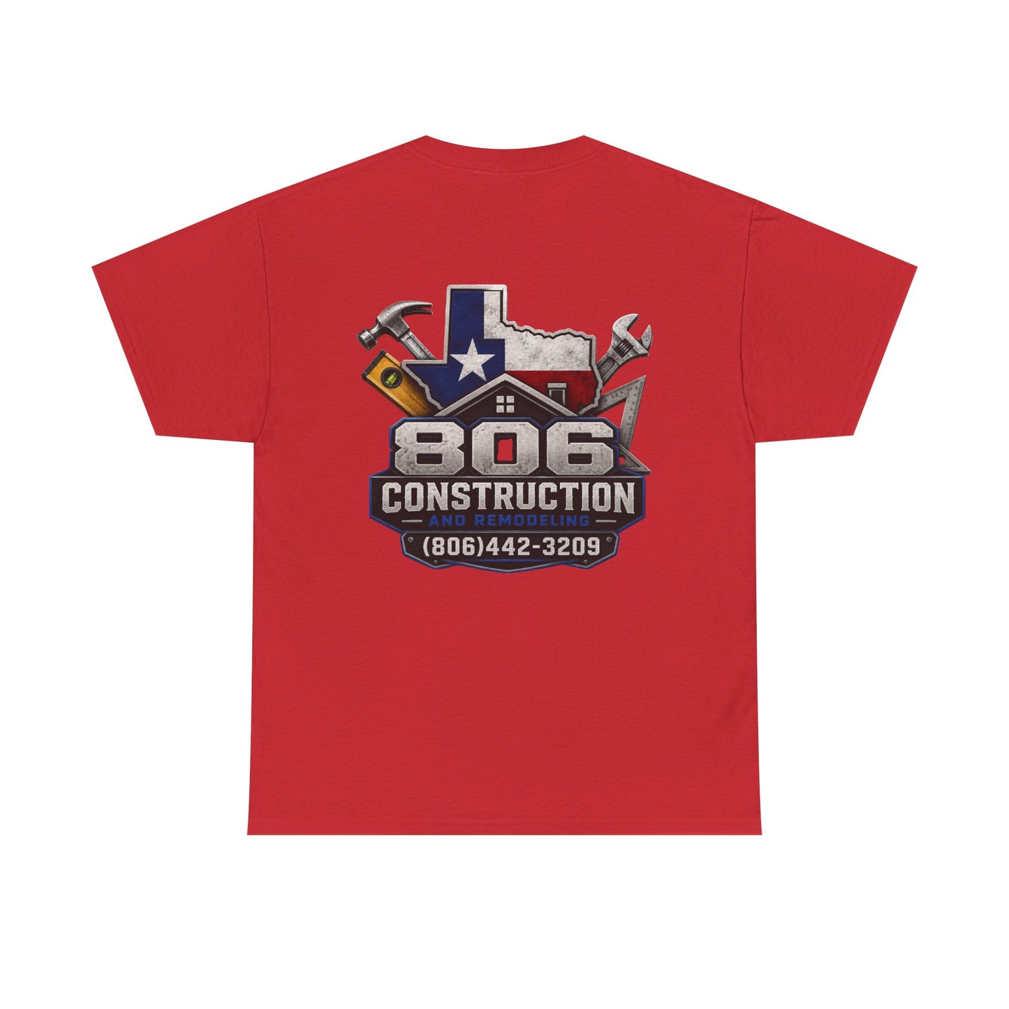 Construction T‑Shirt — "806 Construction" Texas Flag Logo with Phone Number