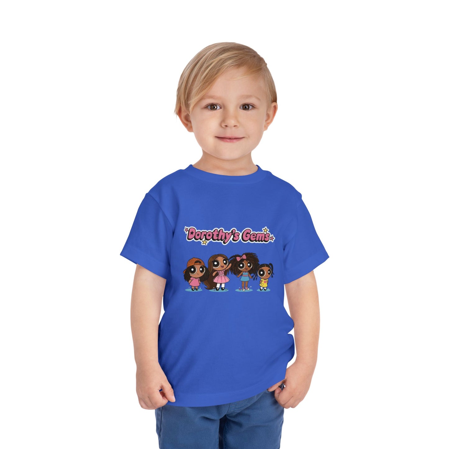 "Dorothy's Gems" Toddler Tee — Colorful Cartoon Squad Graphic