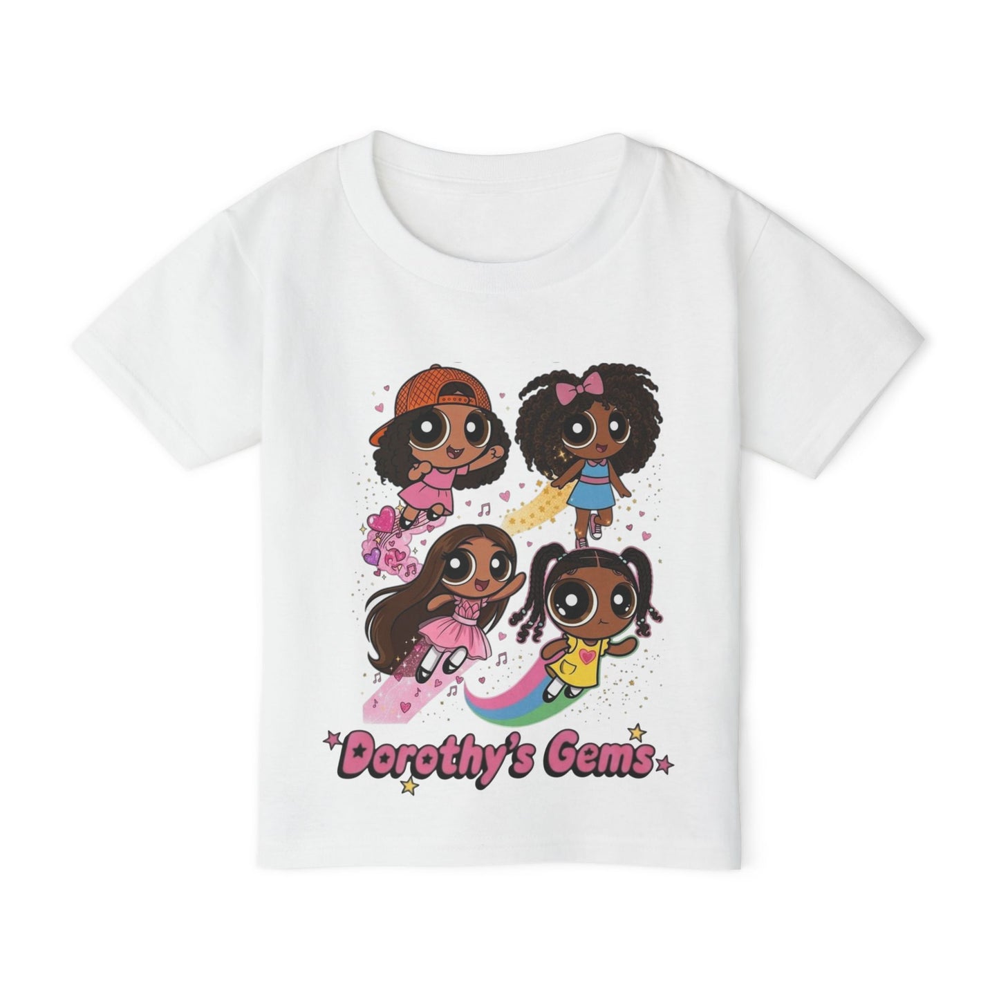 Toddler T-Shirt — "Dorothy’s Gems" Cute Cartoon Girls Graphic Tee