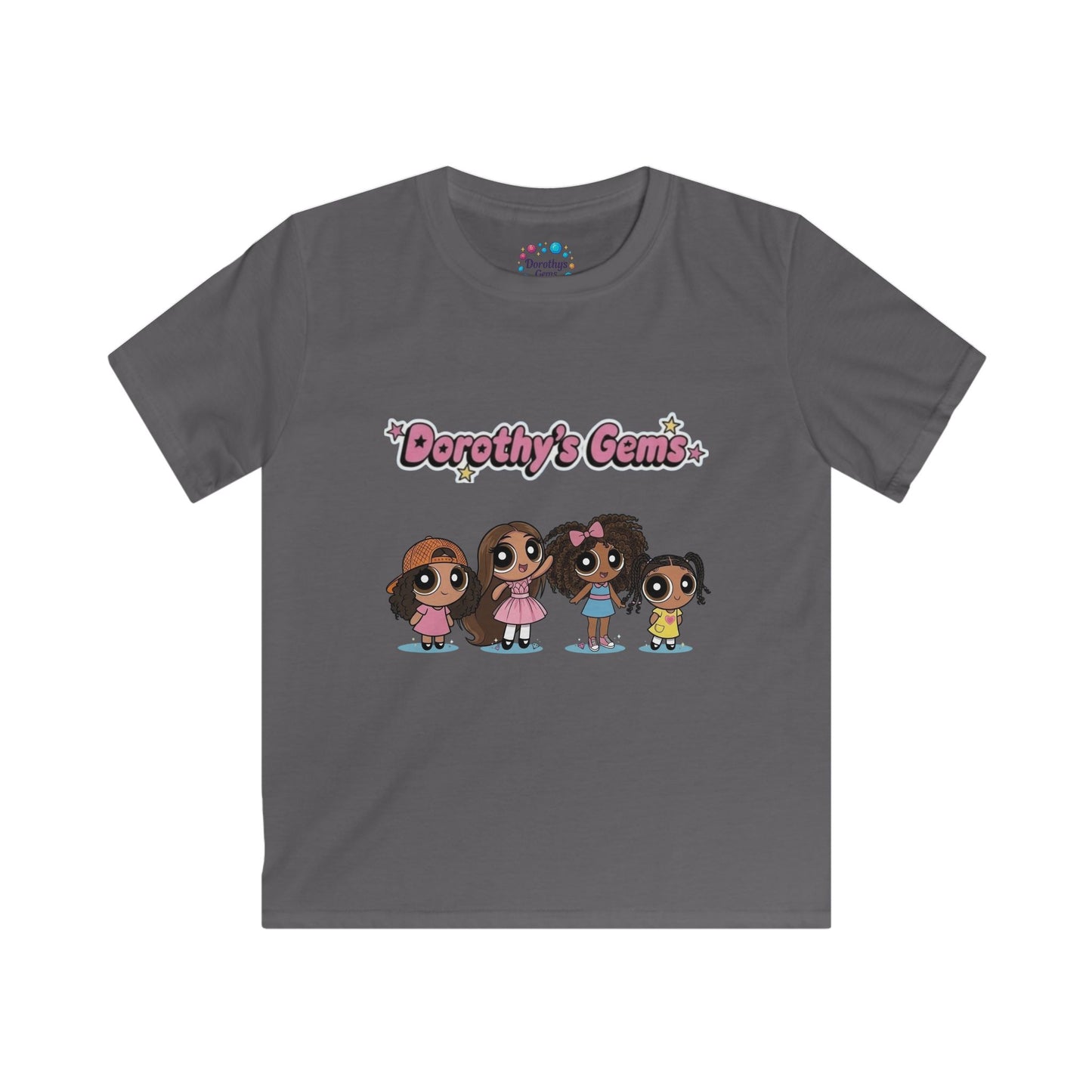 Kids Tee — Cute Diverse Girl Friends Graphic Shirt