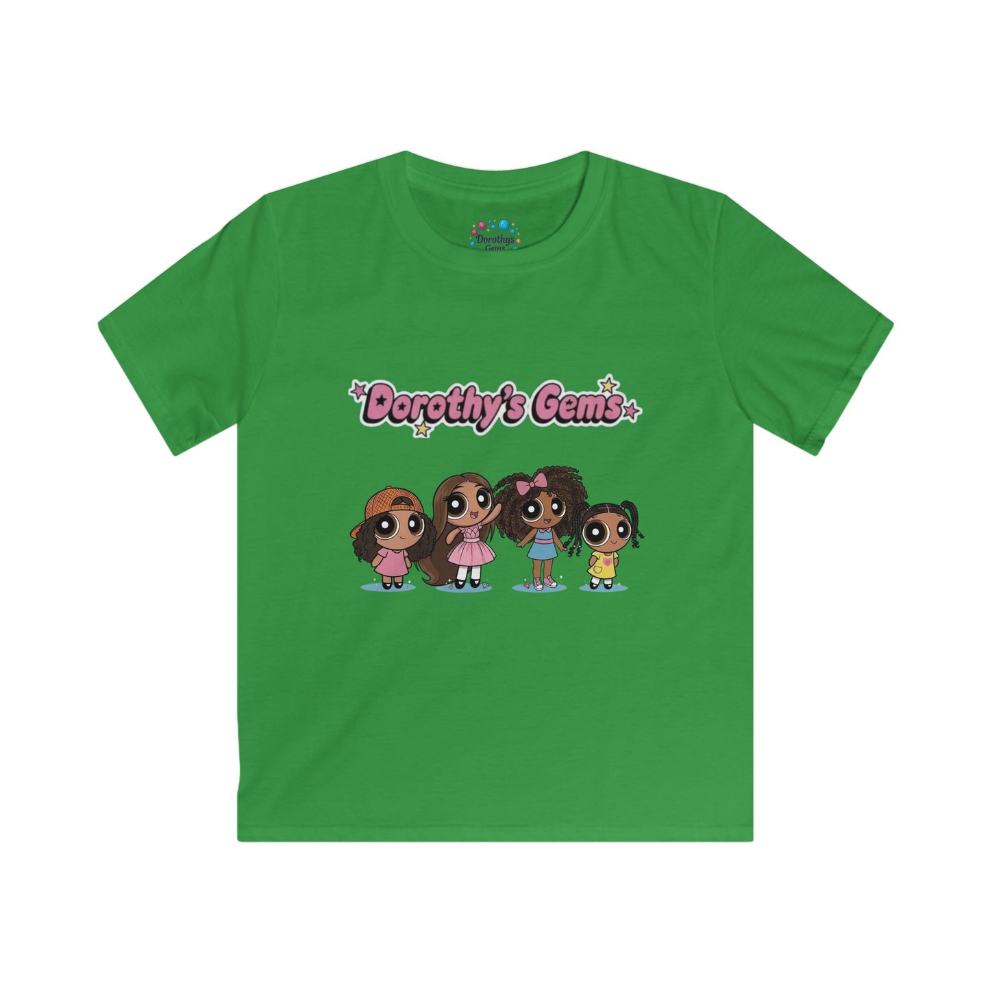 Kids Tee — Cute Diverse Girl Friends Graphic Shirt