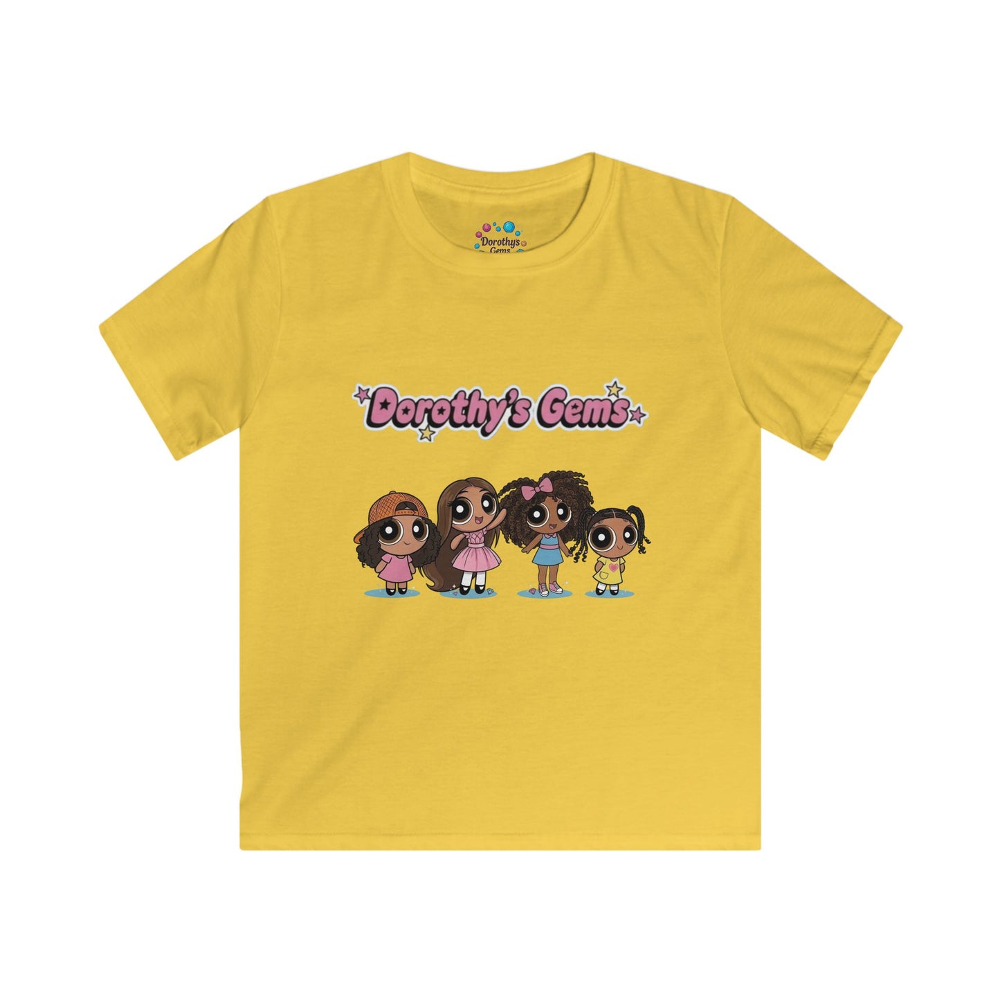 Kids Tee — Cute Diverse Girl Friends Graphic Shirt