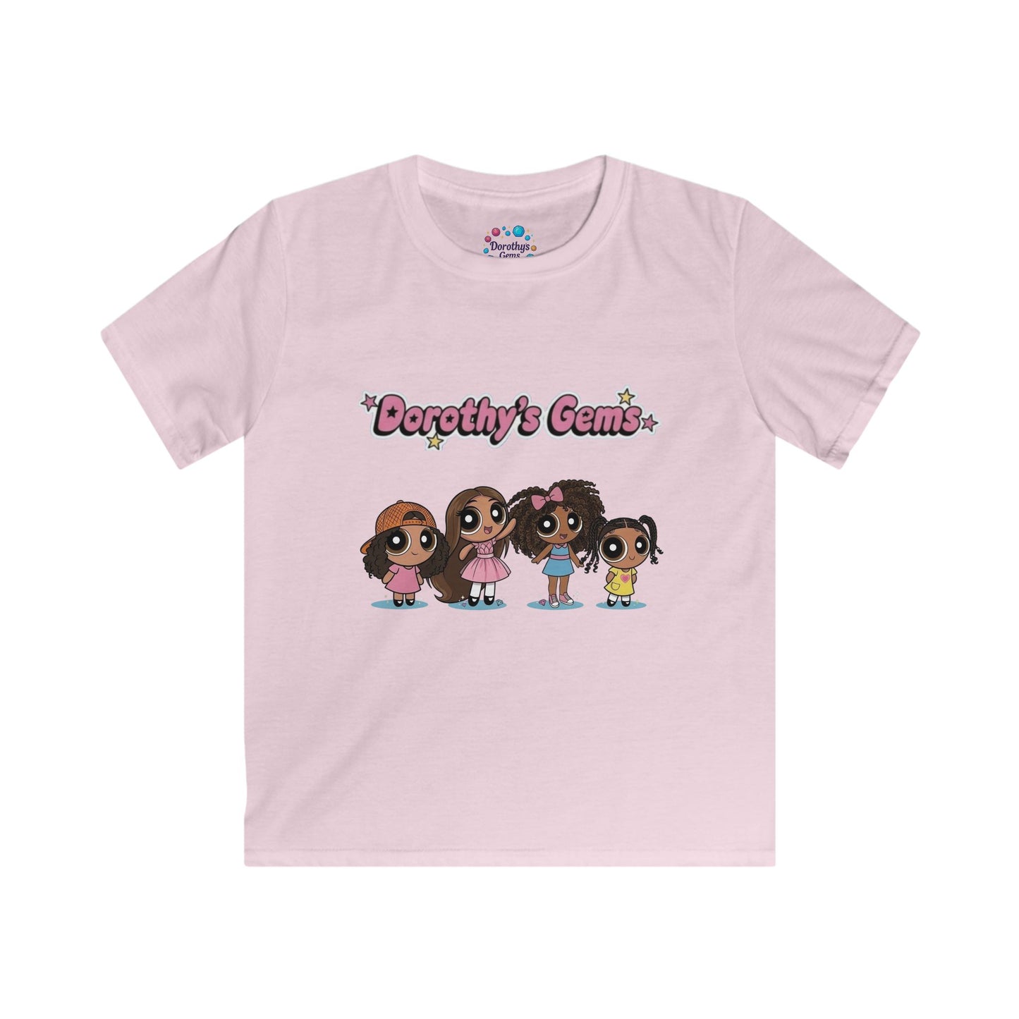 Kids Tee — Cute Diverse Girl Friends Graphic Shirt