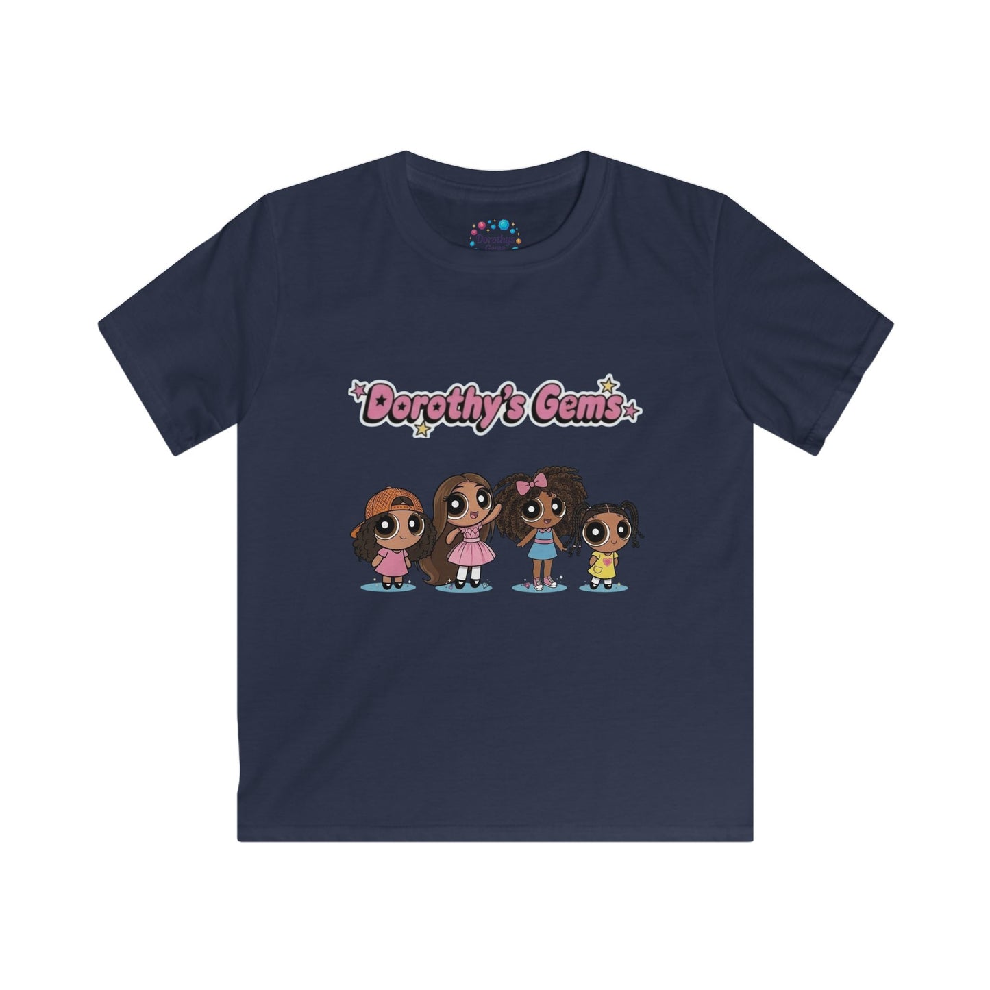 Kids Tee — Cute Diverse Girl Friends Graphic Shirt