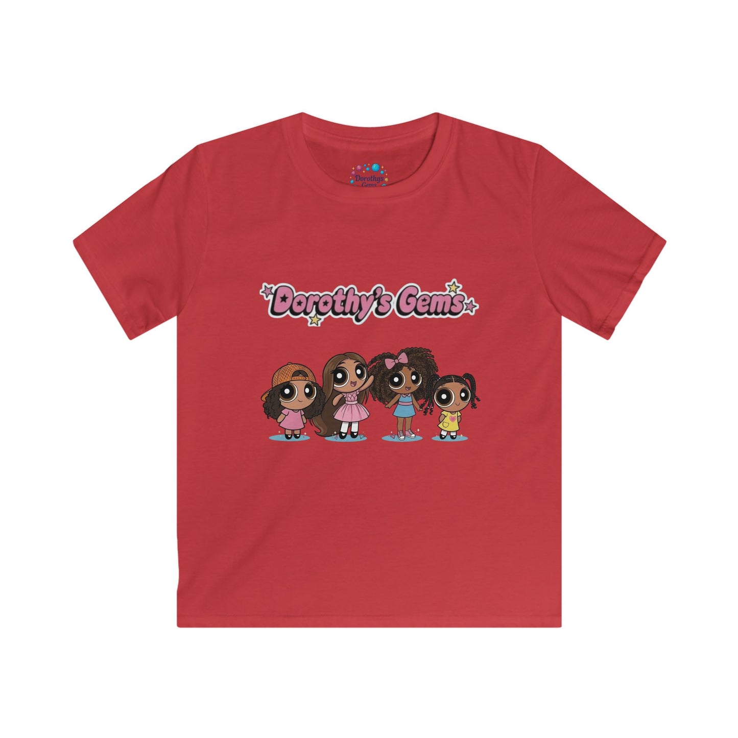 Kids Tee — Cute Diverse Girl Friends Graphic Shirt