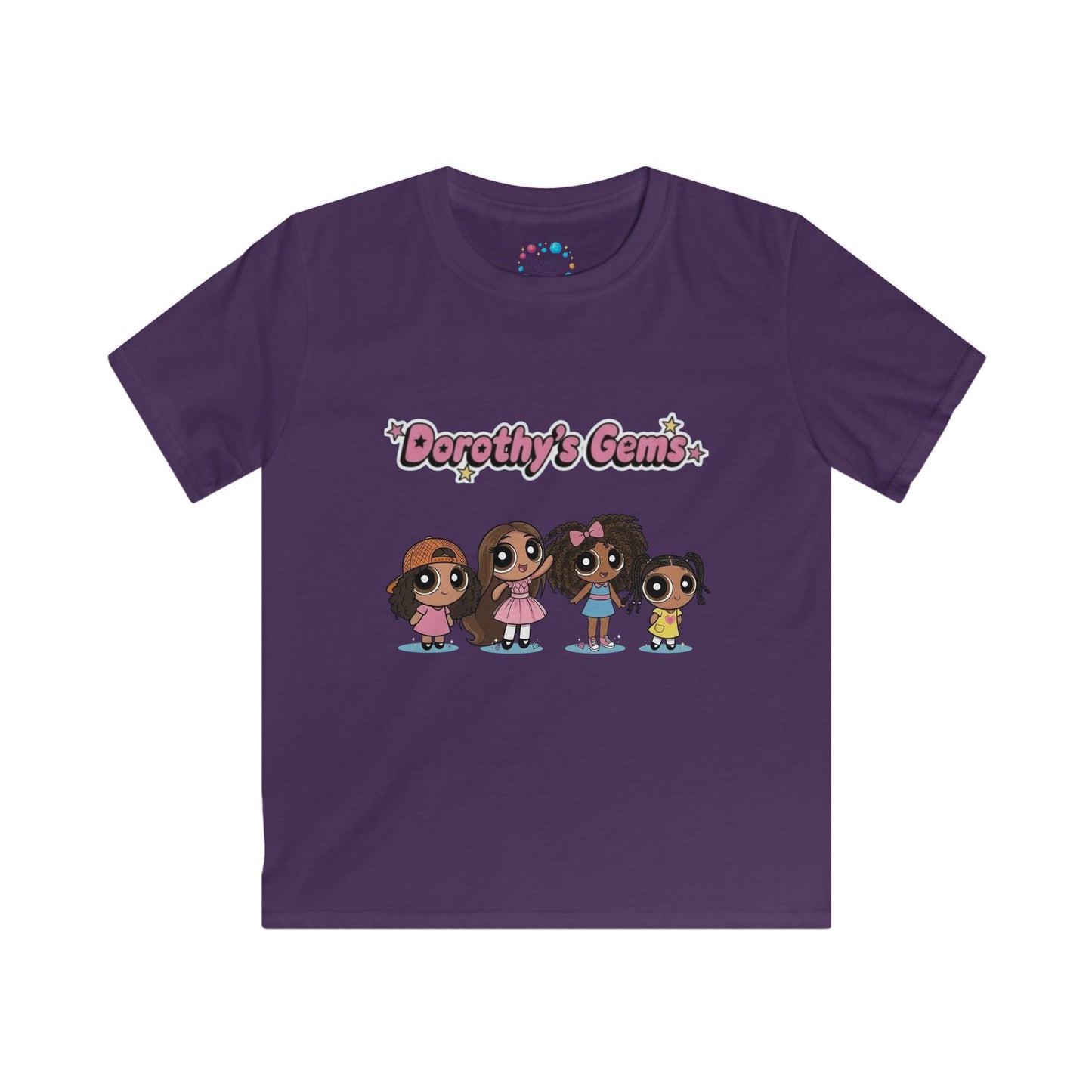 Kids Tee — Cute Diverse Girl Friends Graphic Shirt