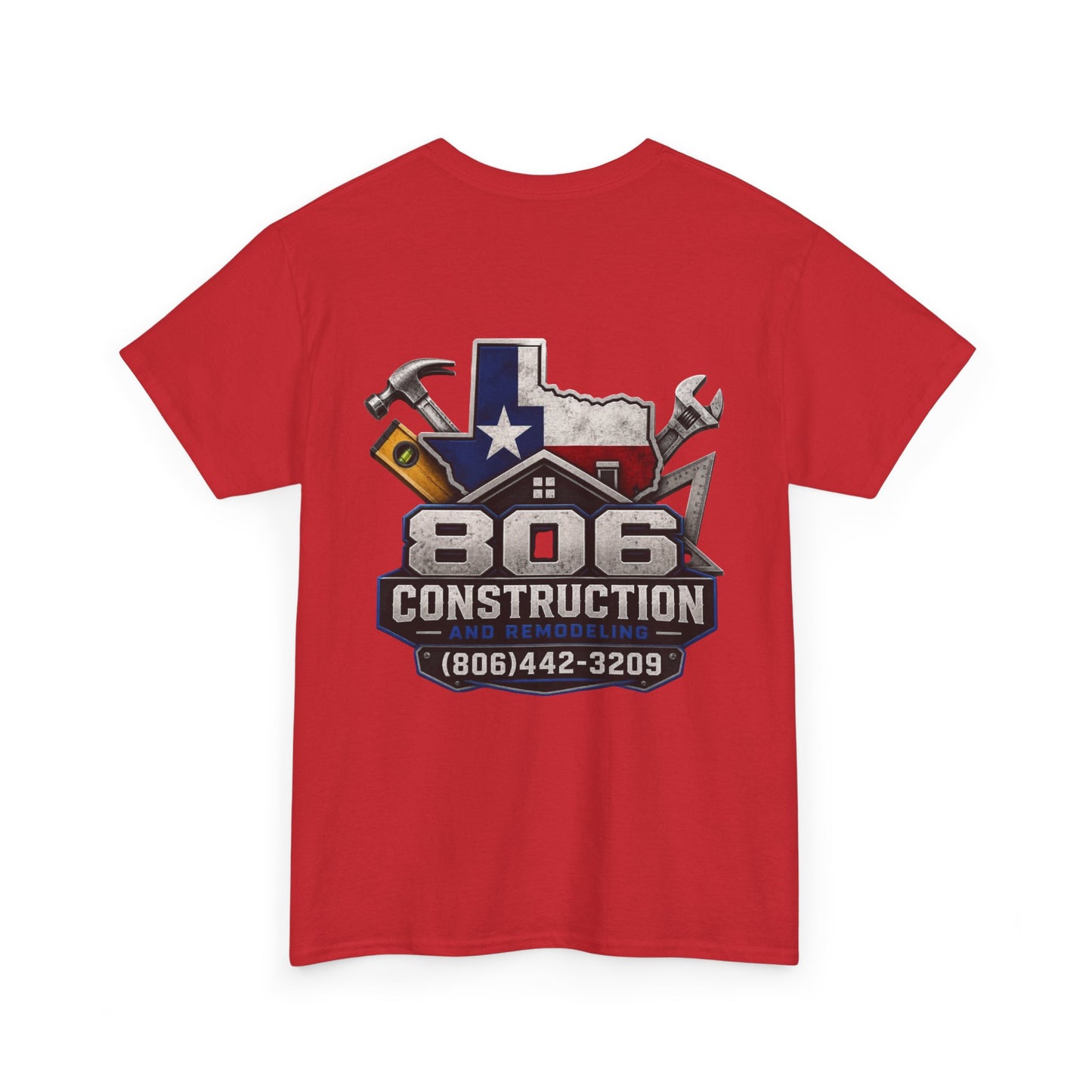 Construction T‑Shirt — "806 Construction" Texas Flag Logo with Phone Number