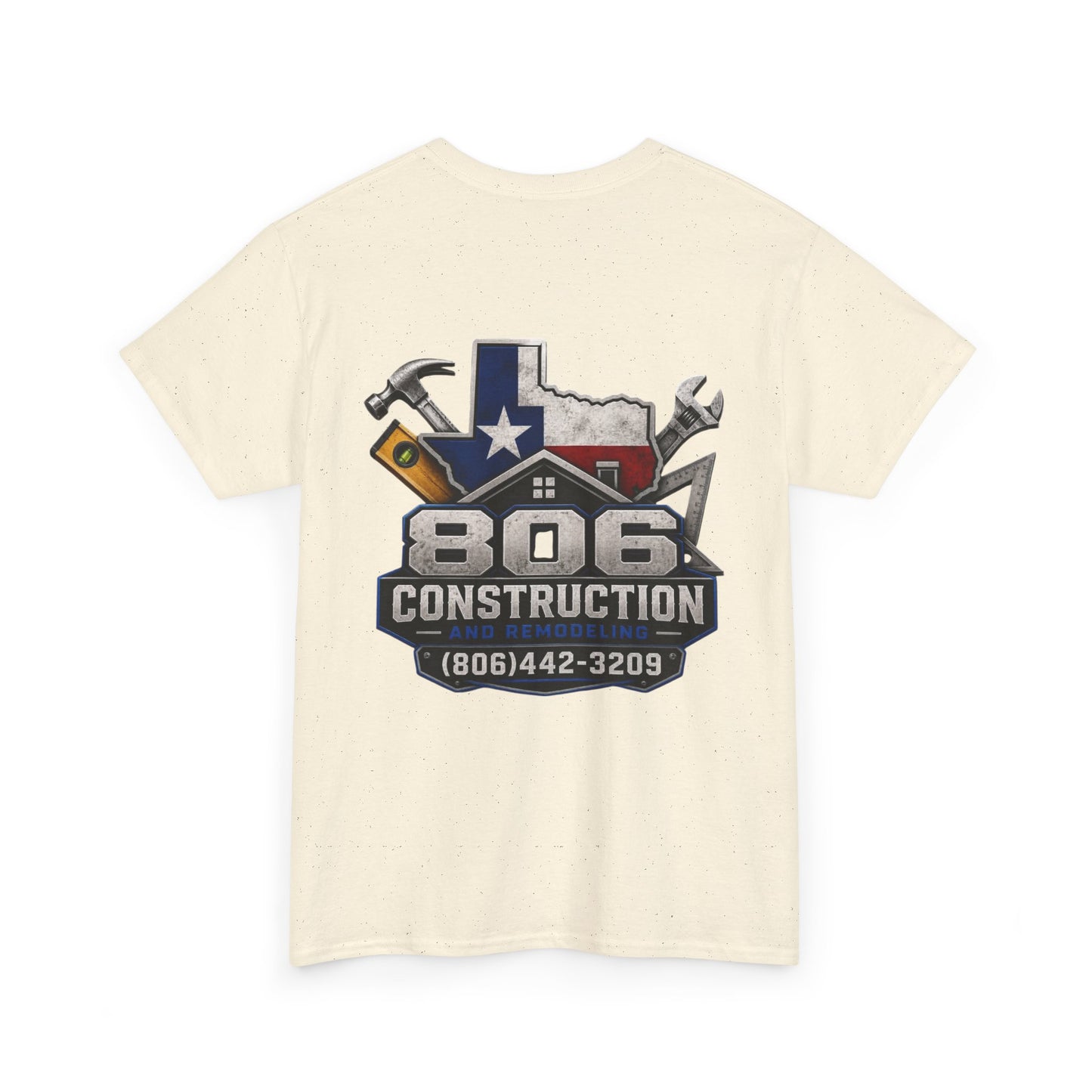 Construction T‑Shirt — "806 Construction" Texas Flag Logo with Phone Number