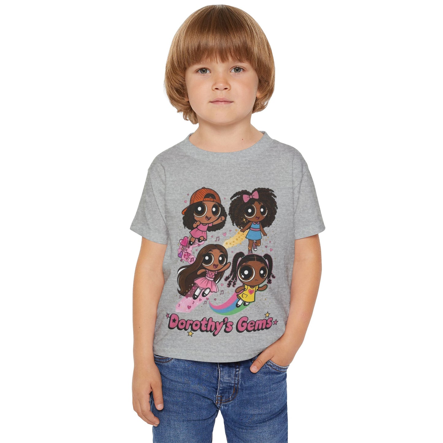 Toddler T-Shirt — "Dorothy’s Gems" Cute Cartoon Girls Graphic Tee